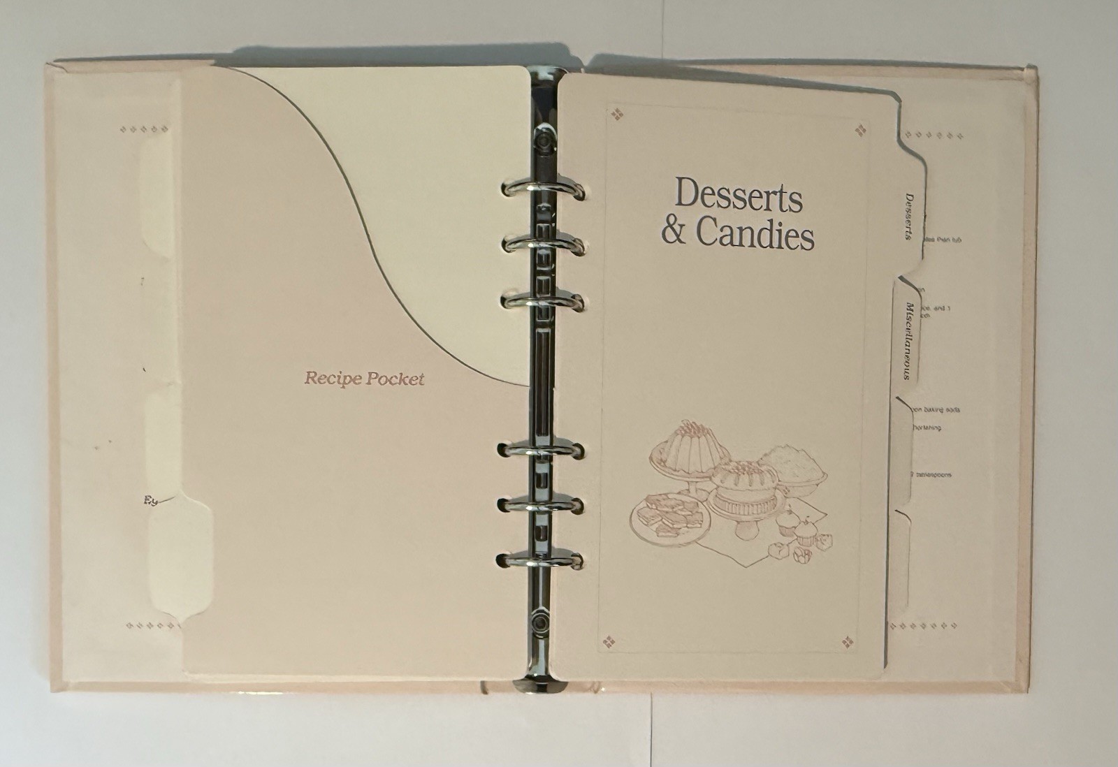 Vintage NEW Kim Jacobs 1990 Recipe Binder Book Cottagecore Organizer in Box NOS