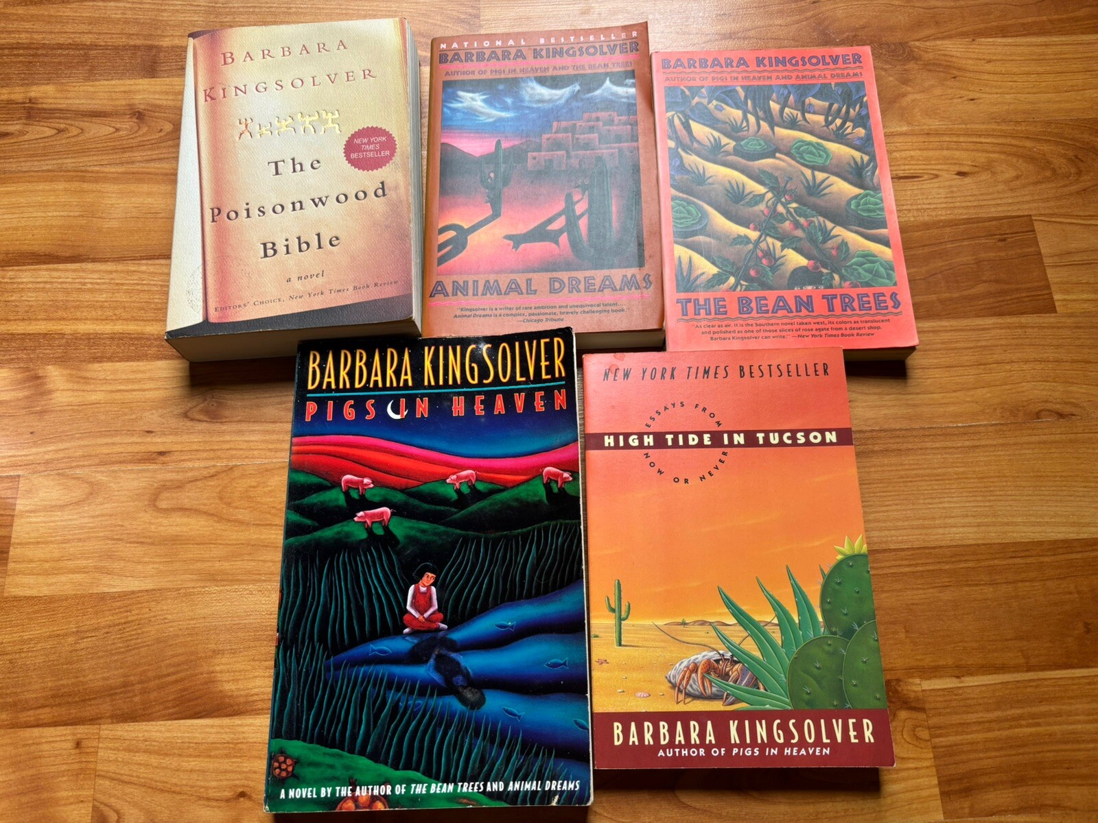 Barbara Kingsolver Paperback Books LOT x 5 Society Survival Pulitzer Prize