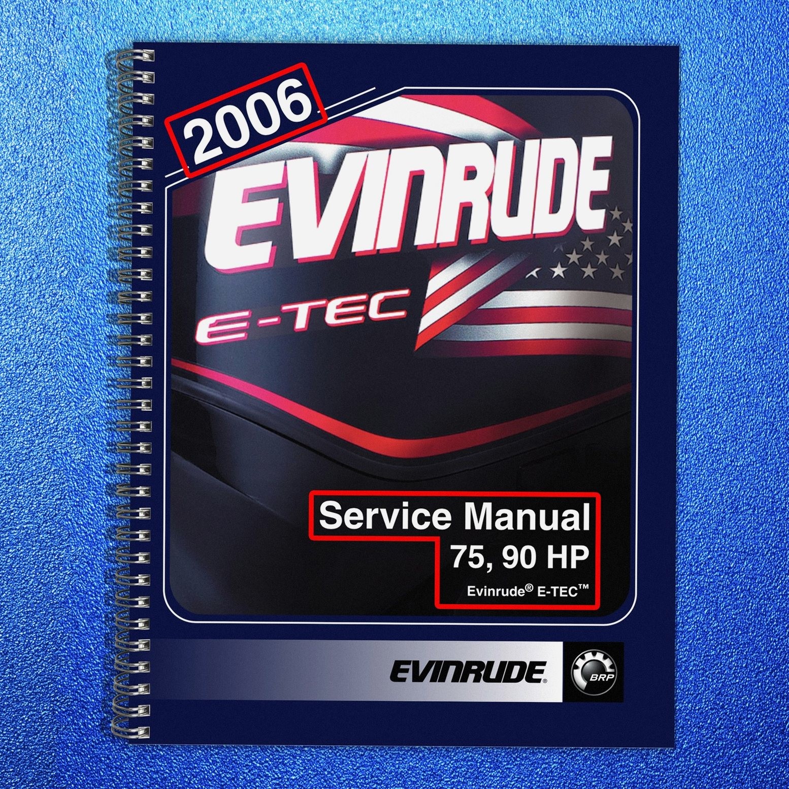 EVINRUDE 75 90 HP ETEC Service Manual 2006, FIXED, FRONT & BACK, XL FOLDOUT PAGE