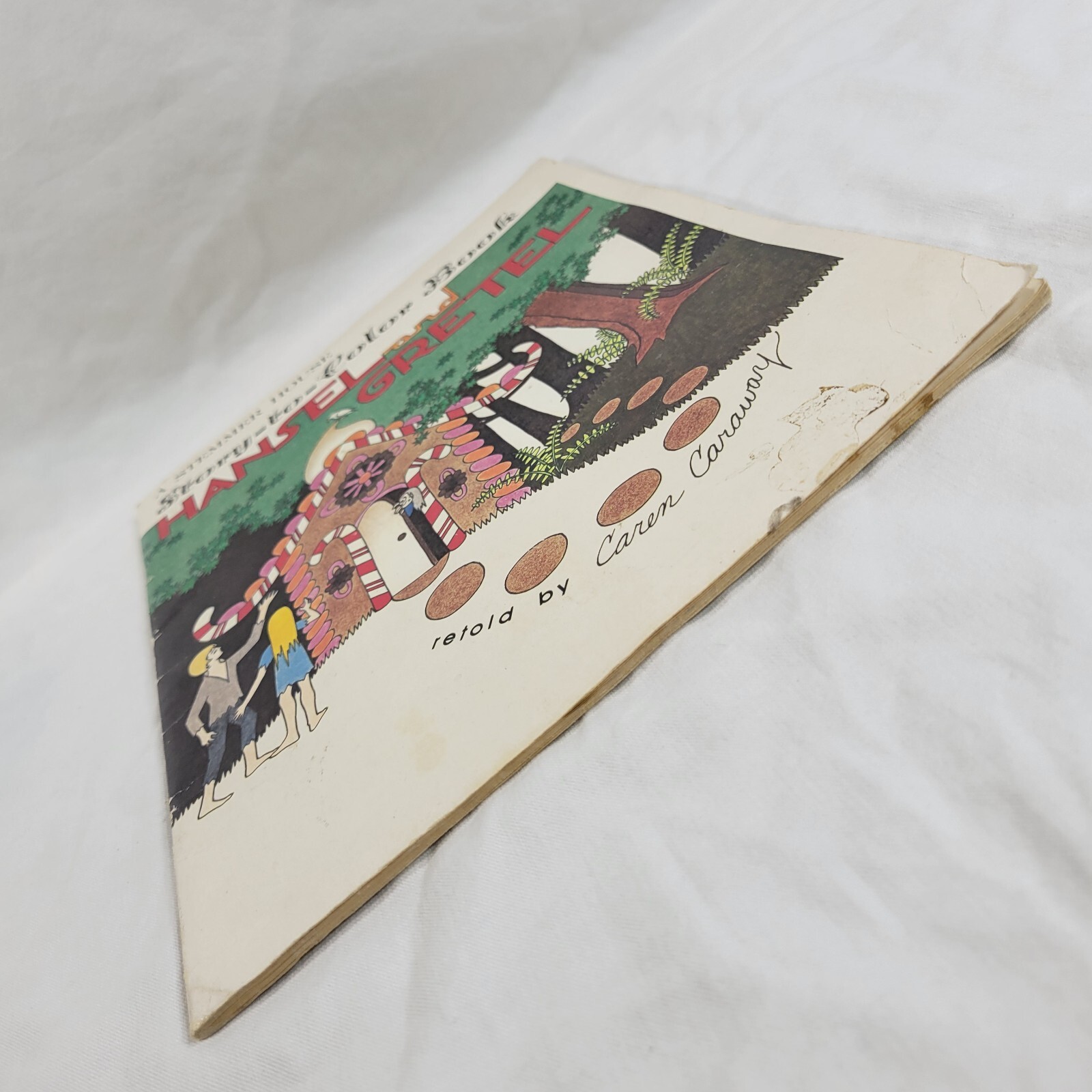 Vintage 1982 Hansel & Gretel Story – To – Color Book Caren Caraway Vintage