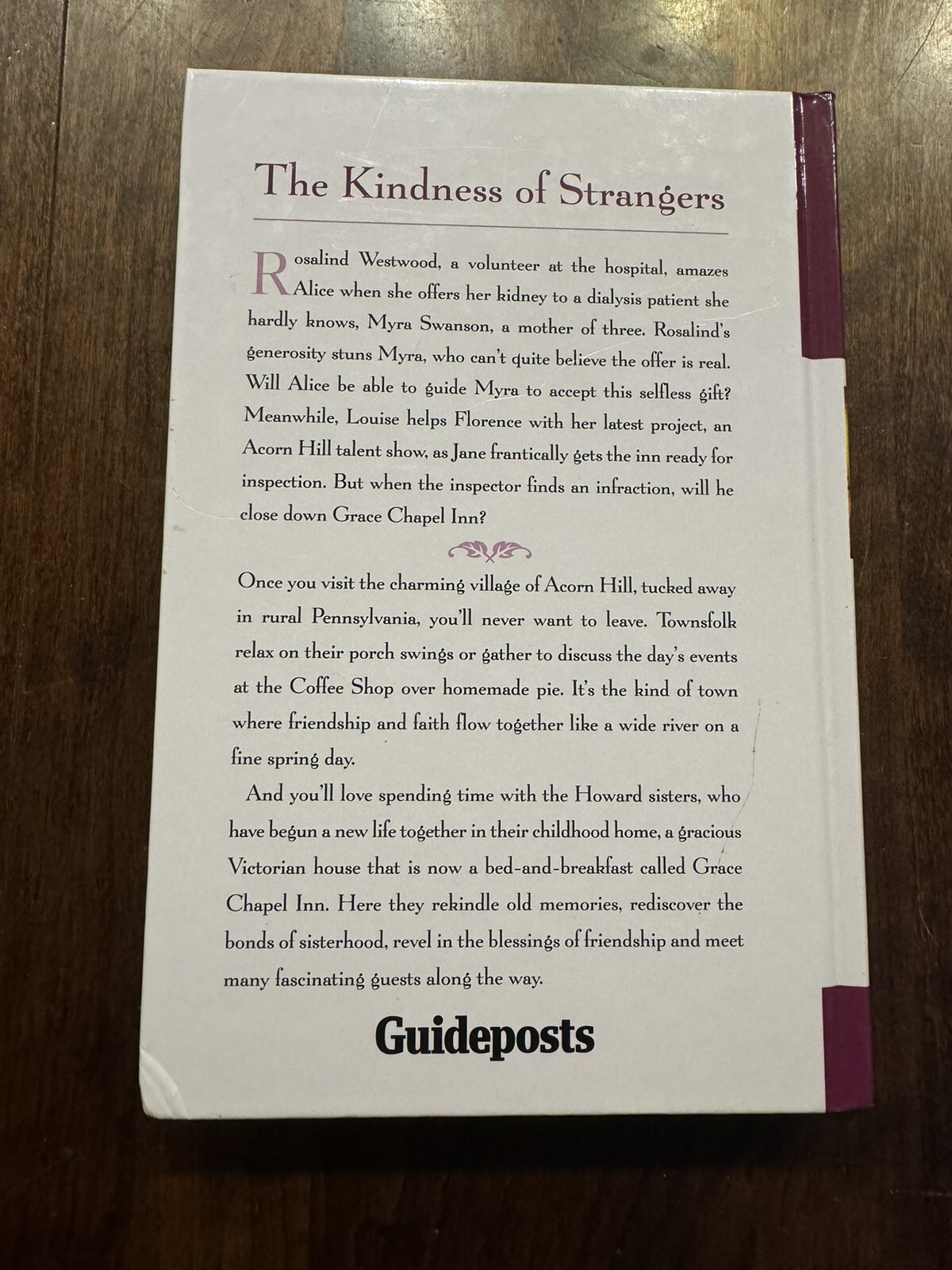 THE KINDNESS OF STRANGERS Tales From Grace Chapel Inn Guideposts Christian HC