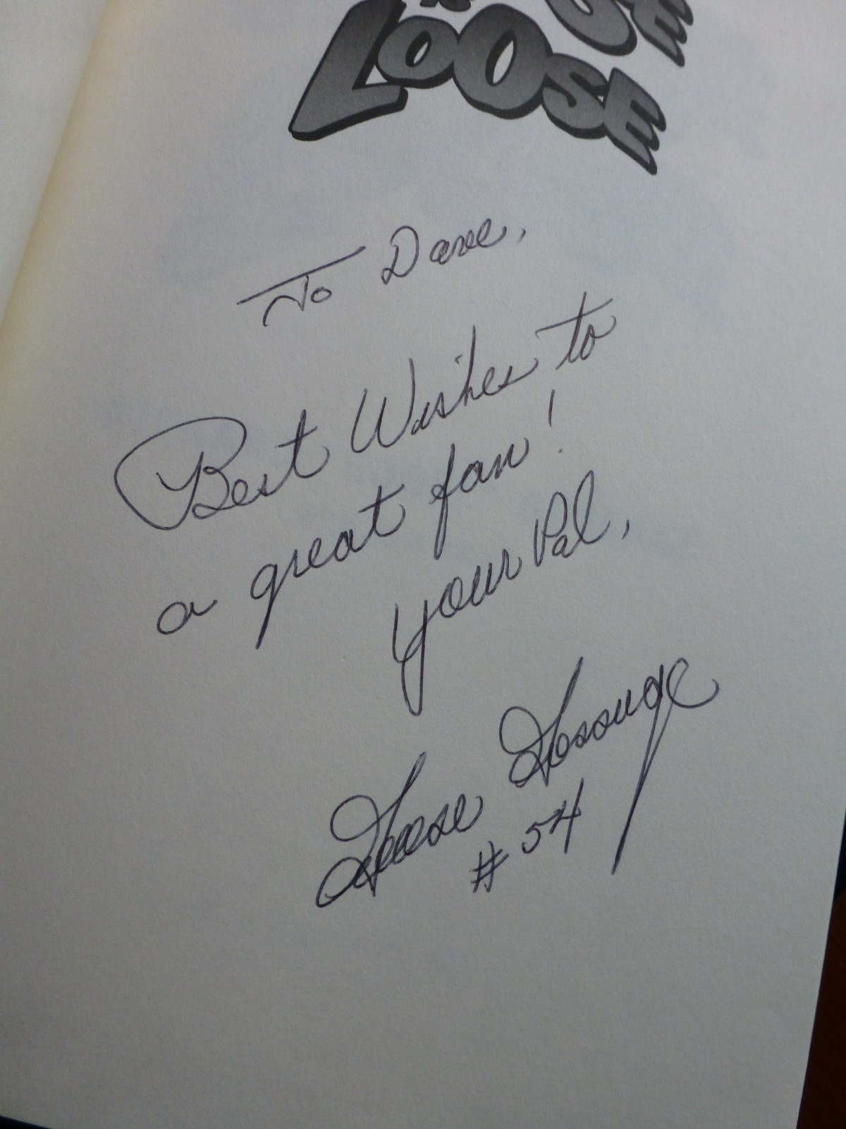 Goose Gossage Signed First Edition Book „The Goose is Loose“ with COA