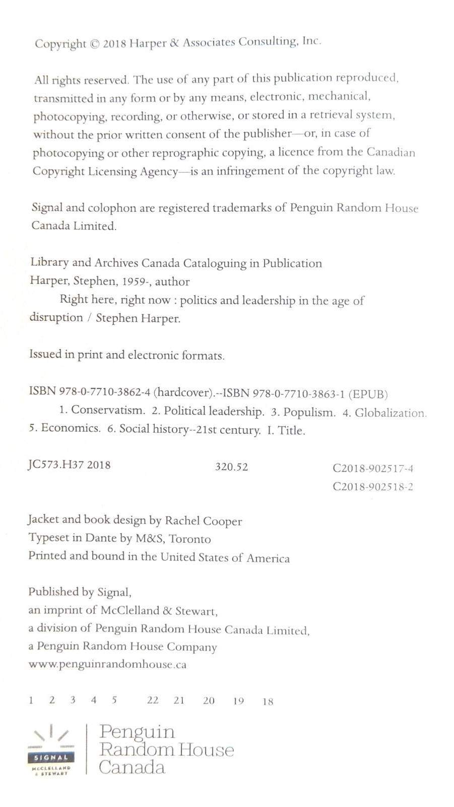 *SIGNED* Canada Prime Minister STEPHEN HARPER 232 pages HC RIGHT HERE RIGHT NOW