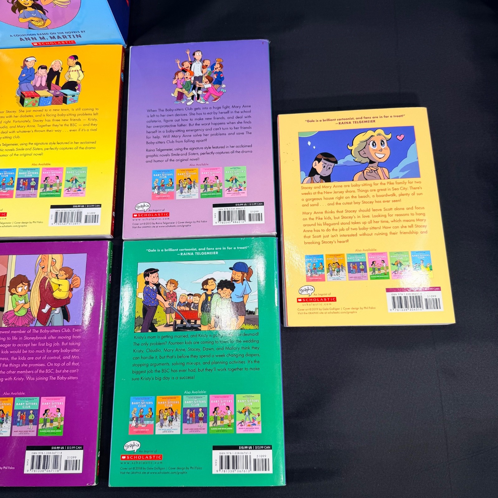 The Baby-Sitters Club #1-7 Graphic Novel Box Set by Raina Telgemeier Graphix COL