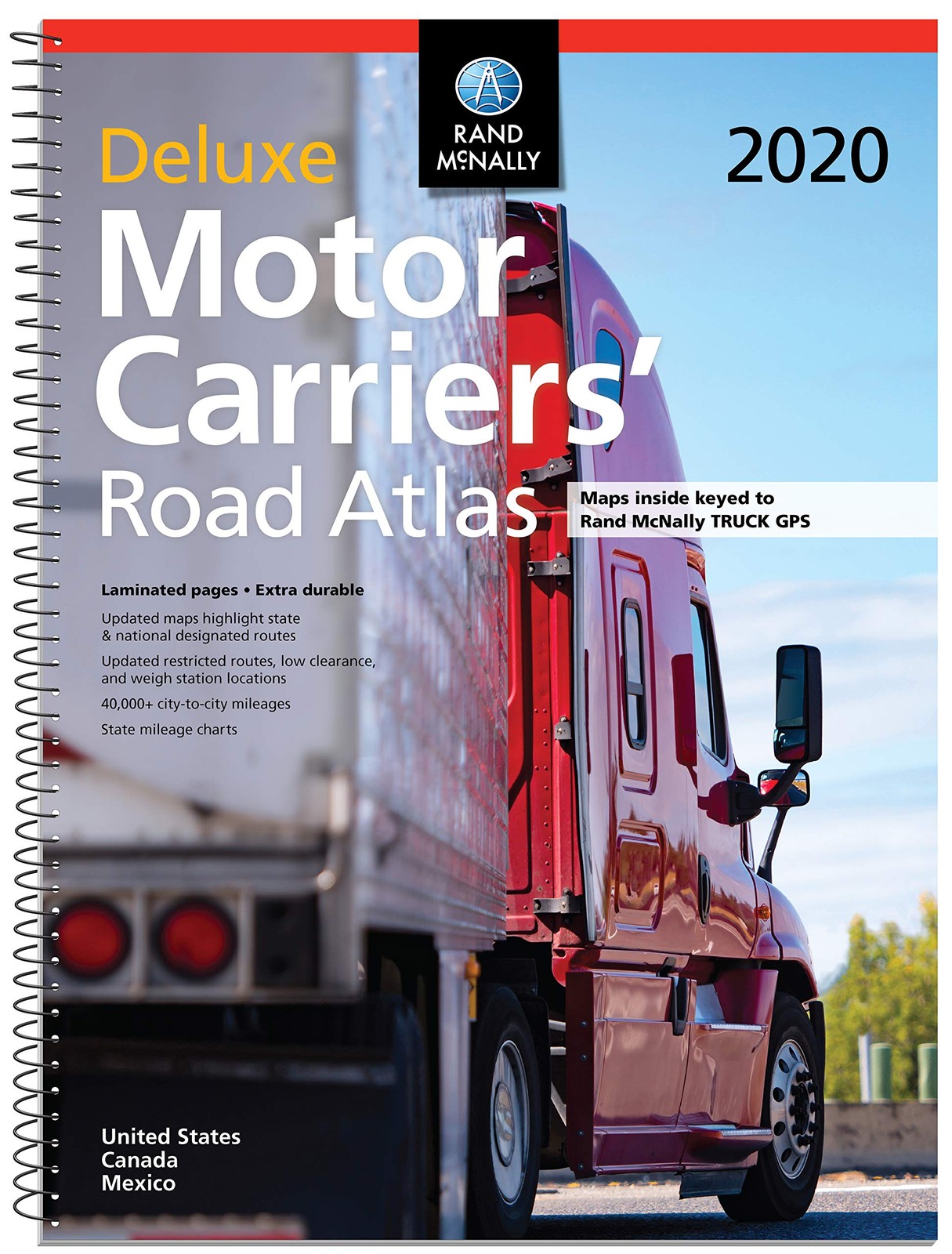 Rand McNally 2020 Deluxe Motor Carriers‘ Road Atlas United States Canada Mex…