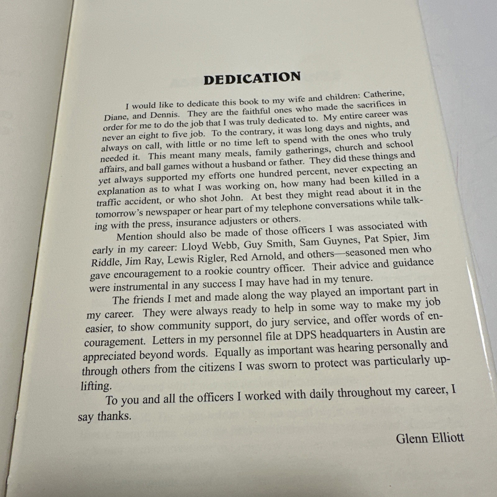 Glenn Elliott: A Ranger’s Ranger by Glenn Elliott Hardcover Dust Jacket Signed
