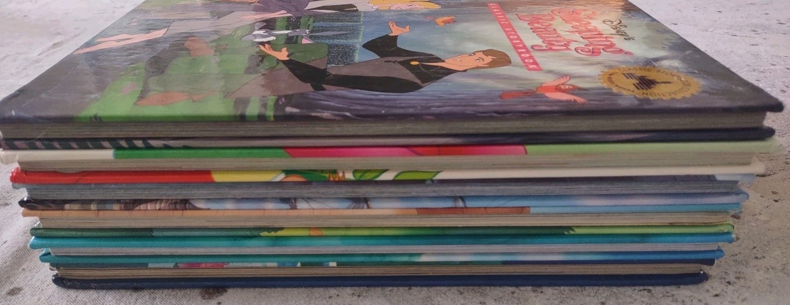 Lot of 6 Disney Princess Large Hardcover Books Gallery Twin Mouse Works Classic