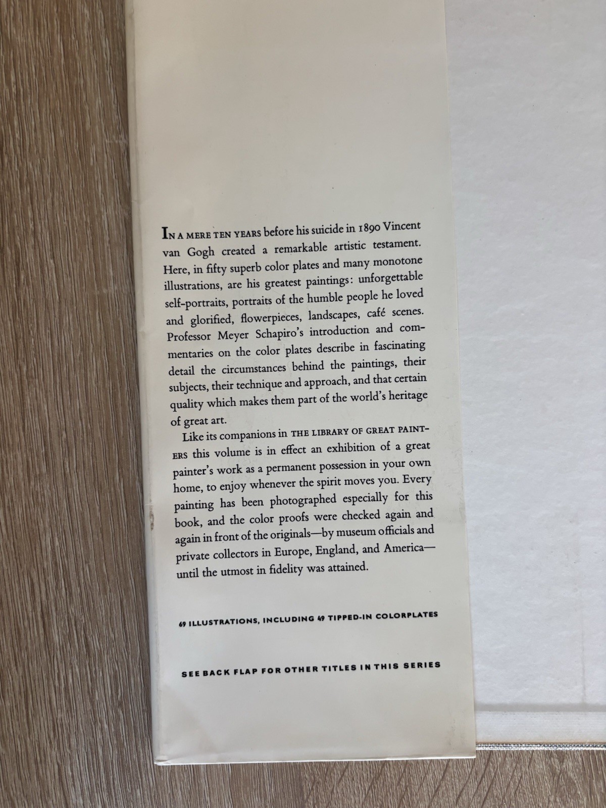 Vincent Van Gogh Meyer Schapiro Hardcover Art Book w/ Dust Jacket Abrams