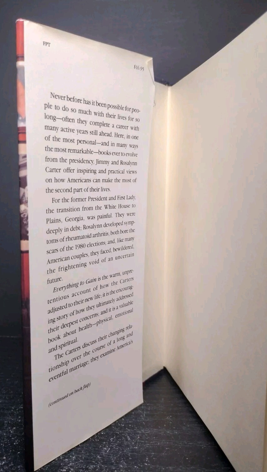 Everything to Gain by Jimmy Carter HC 1st Edition w/ Dust Jacket