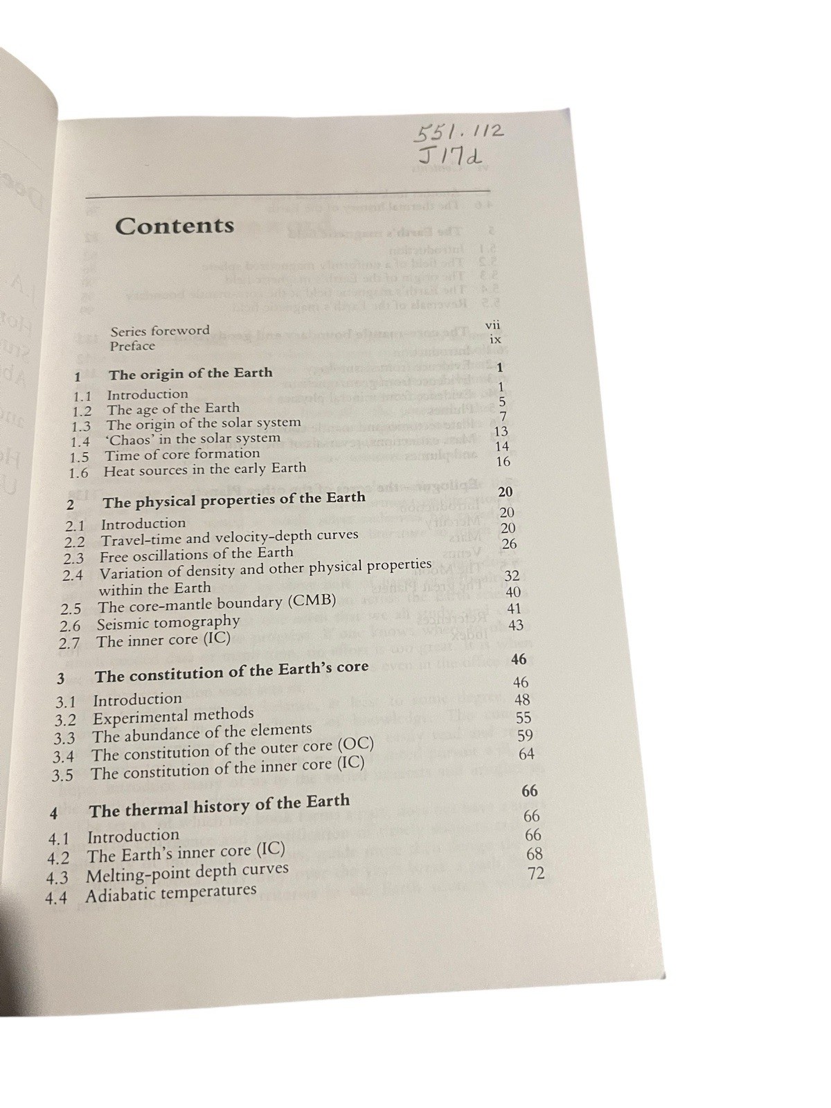 Deep Interior Of The Earth 6 By J. A. Jacobs Paperback 1992