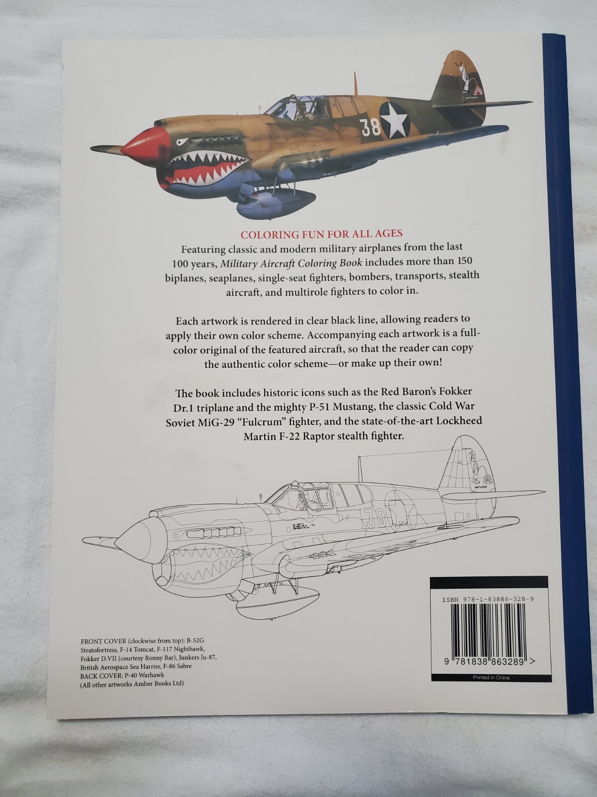 Military Aircraft Coloring Book paperback Amber Books