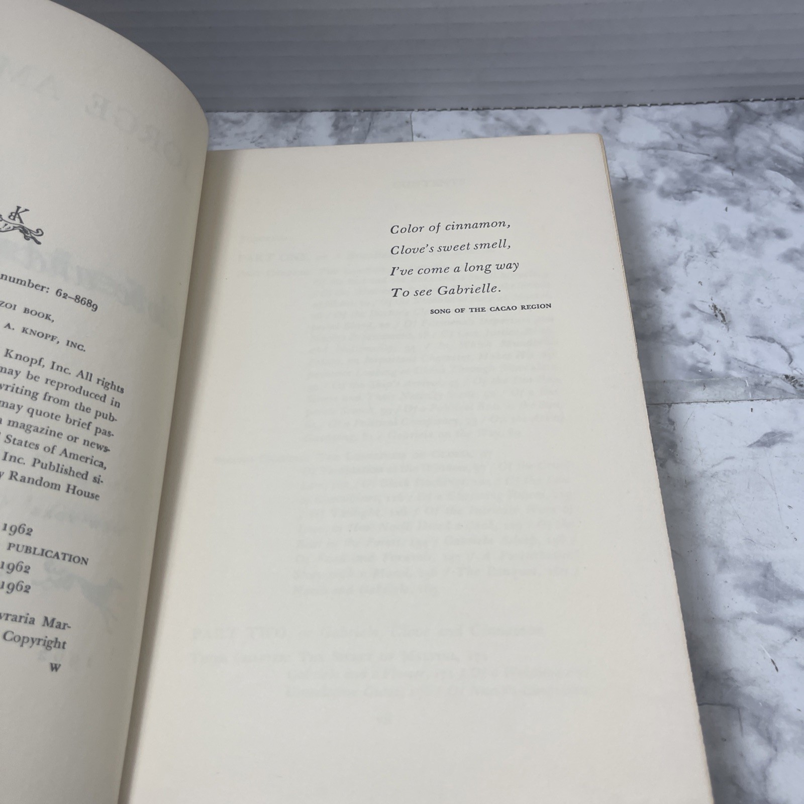 Gabriela Clove And Cinnamon by Jorge Amado – 1962 4th Printing Alfred A. Knopf