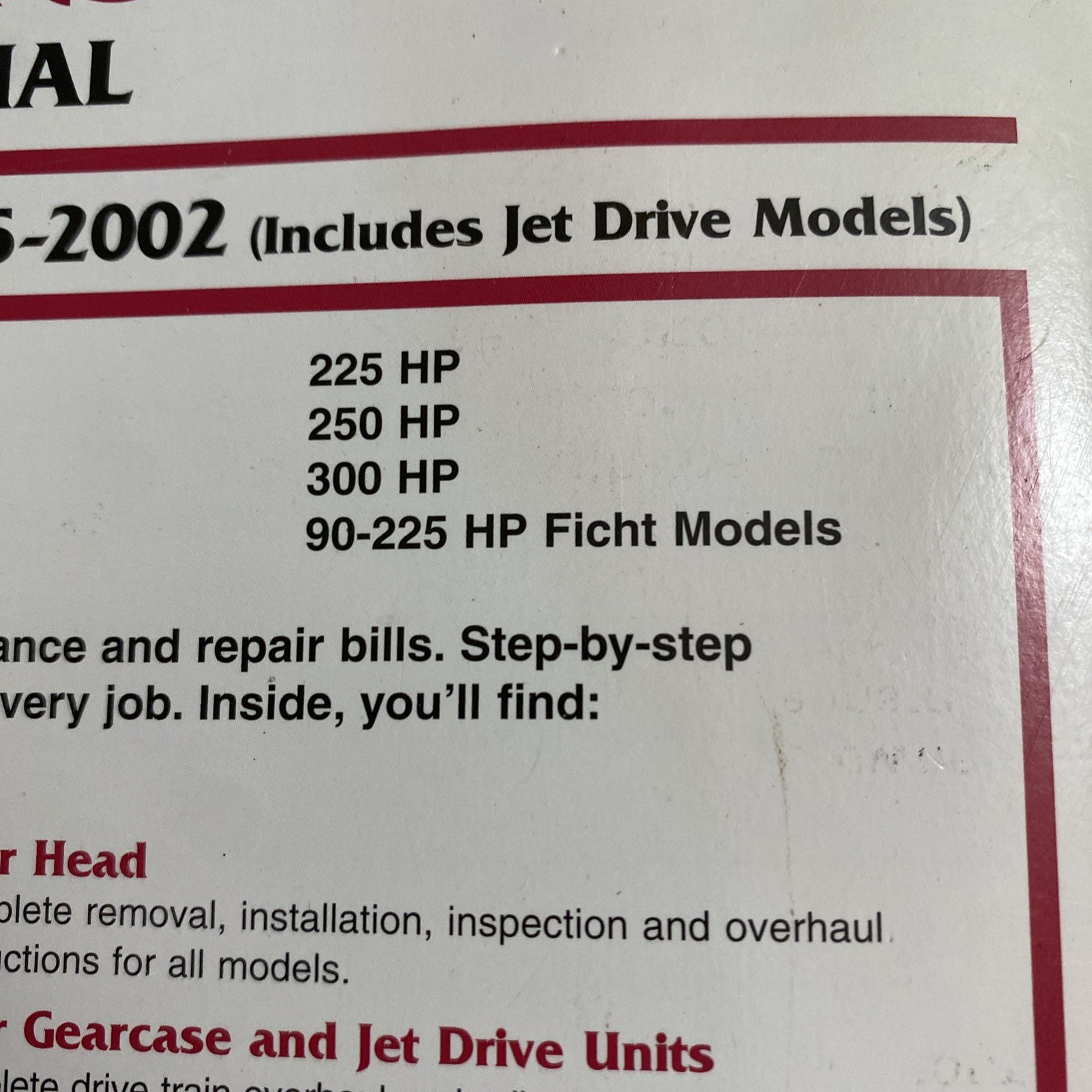 Evinrude/Johnson 2-Stroke Outboard Shop Manual 85-300 Hp . 1995-2002 + Jet model
