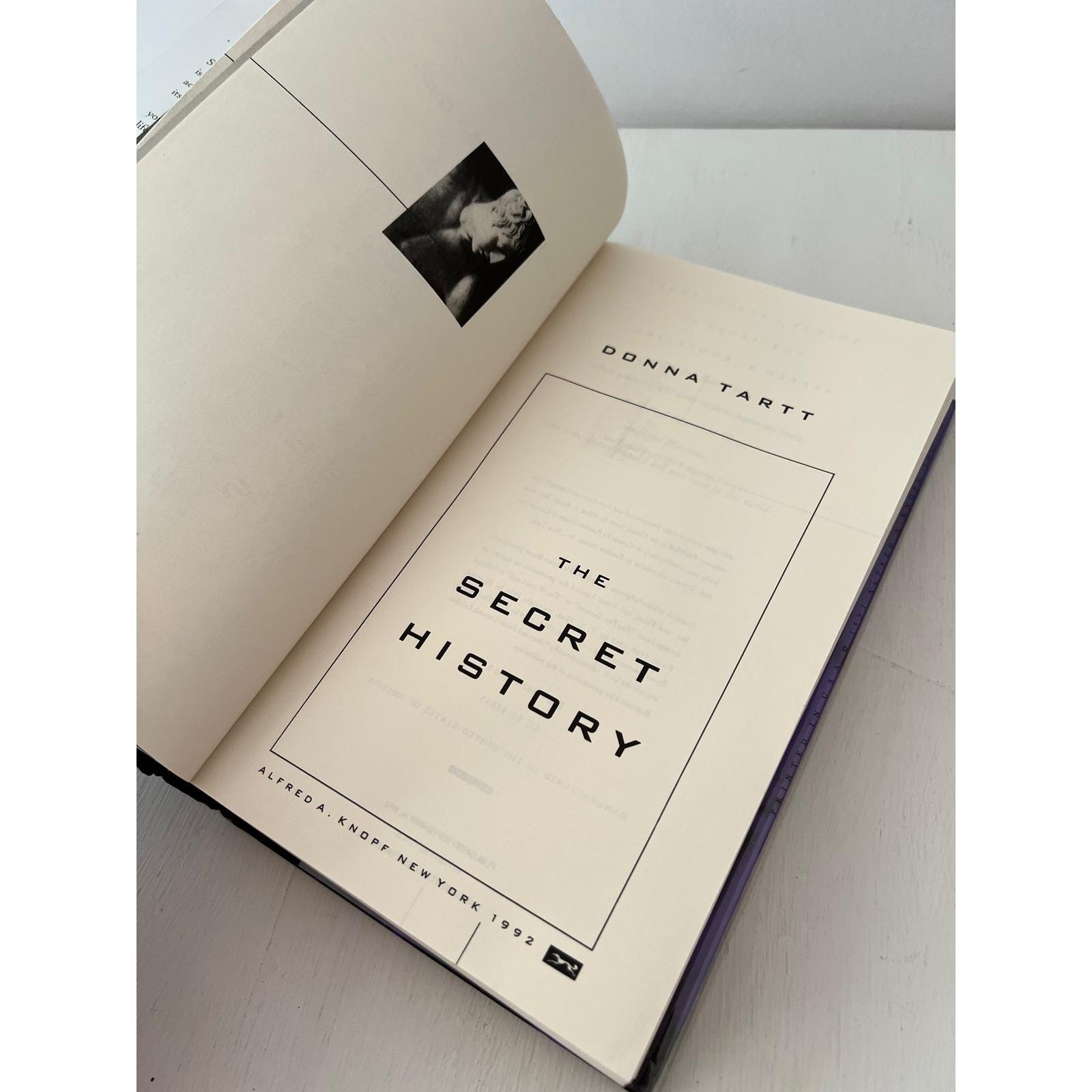 Donna Tartt The Secret History Hardcover Black Dark Academia Novel First Edition