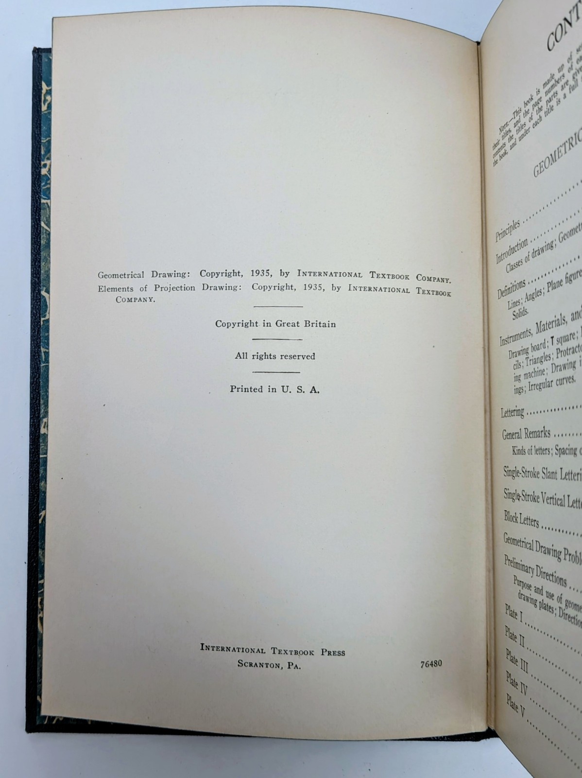 Geometrical Drawing 1935 I.C.S. International Textbook Co Hardcover