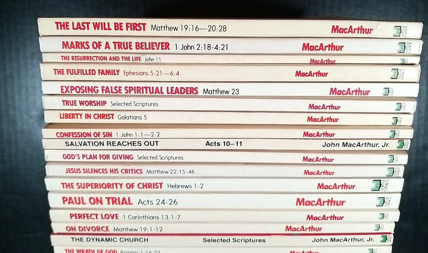 Lot of 31 John MacArthur Jr Study Christian Sermon Bible Study