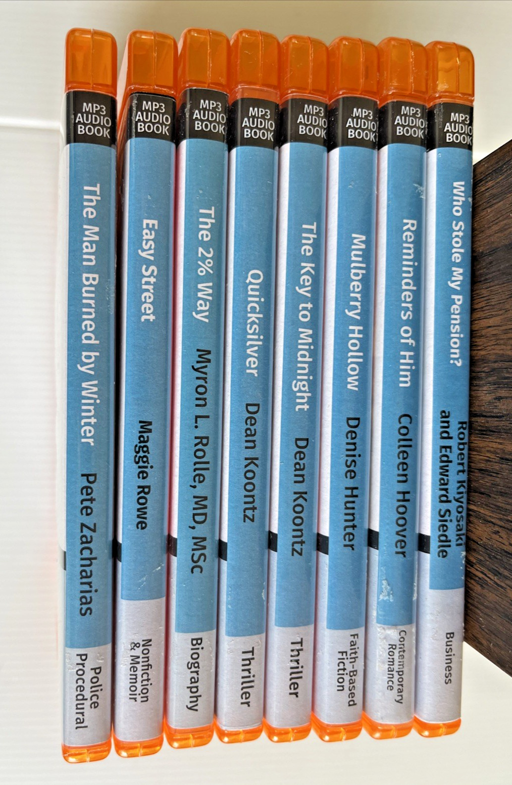 Audiobook MP3 Lot of 8 CDs Audio Books Fiction Romance (Ex-Library) Koontz, etc