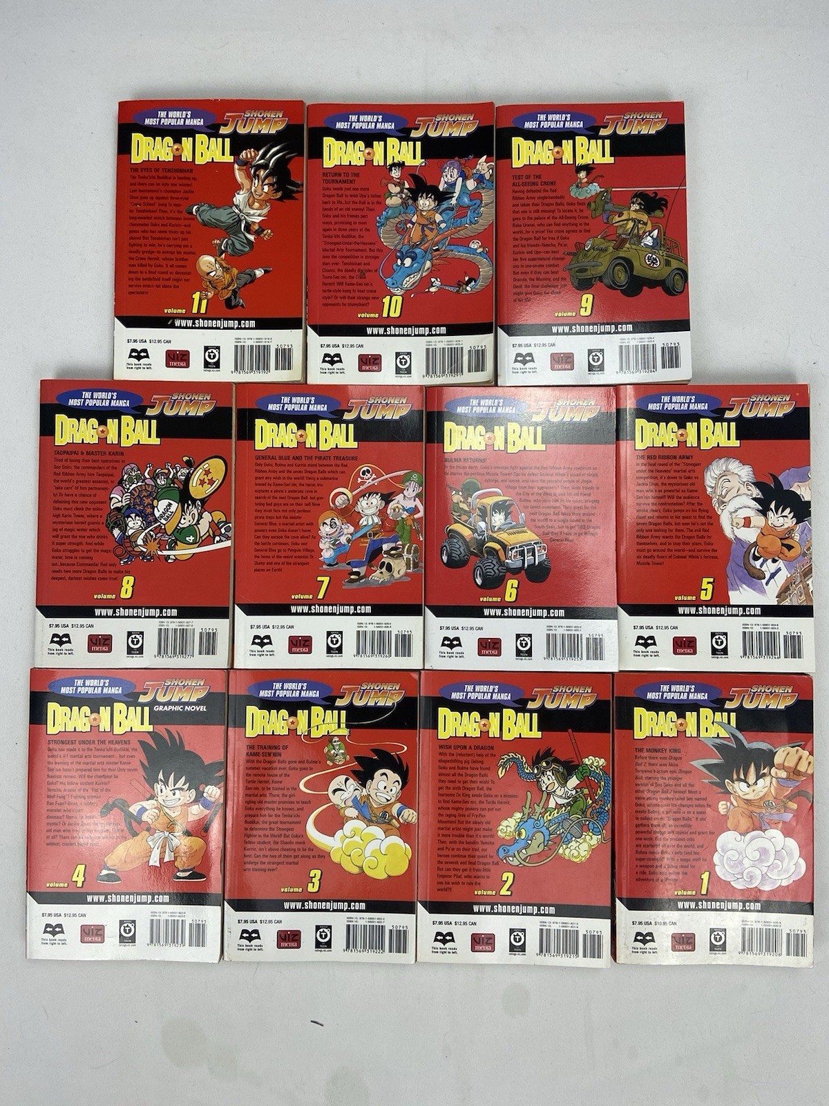 Dragon Ball Shonen Jump Vol 1-16 Manga Book Set Akira Toriyama Viz Media