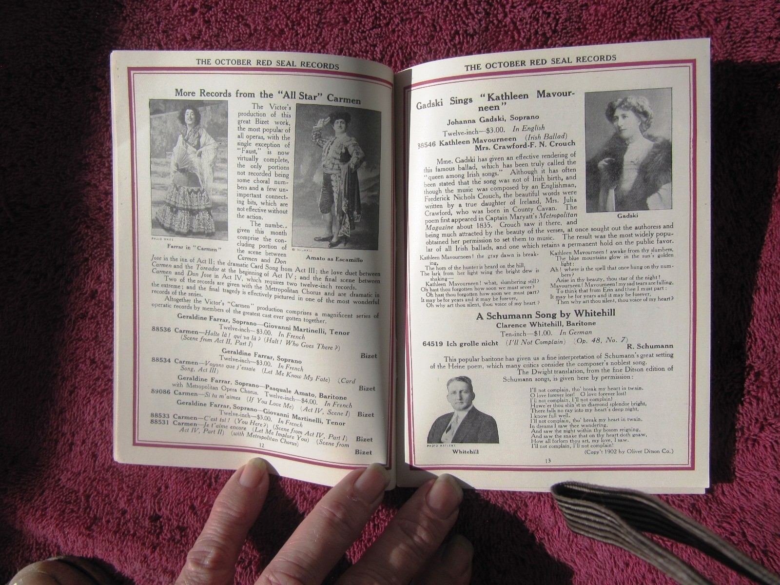 New VICTOR RECORDS Oct 1915 BROADWAY HIT TRILBY Taylor Holmes Victrola CATALOG