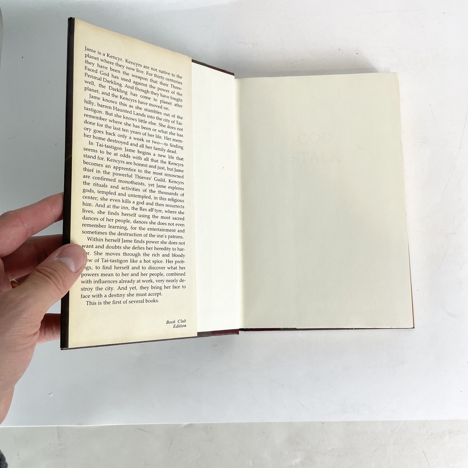 God Stalk – P.C. Hodgell Hardcover Dust Jacket – 1982 – Excellent Condition