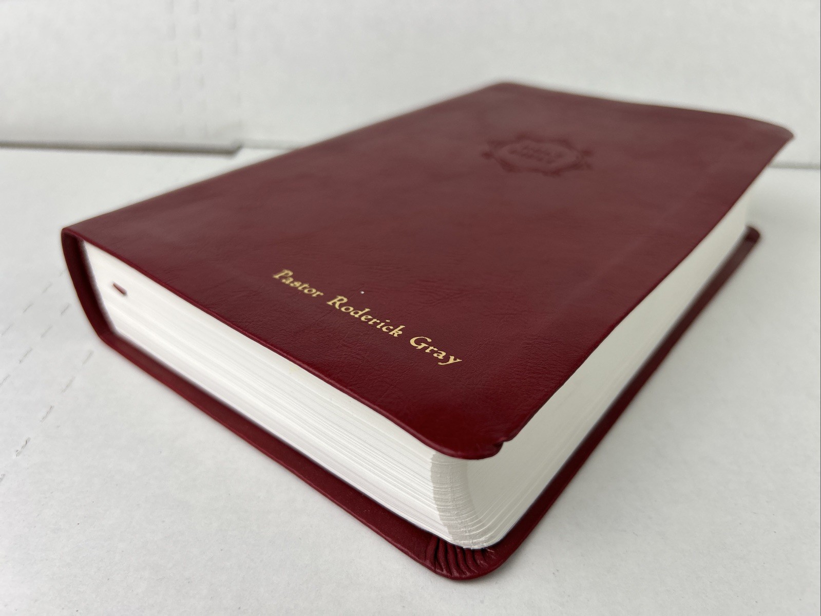NKJV Holy Bible New King James Version Red Leather-Soft GIANT PRINT Reference