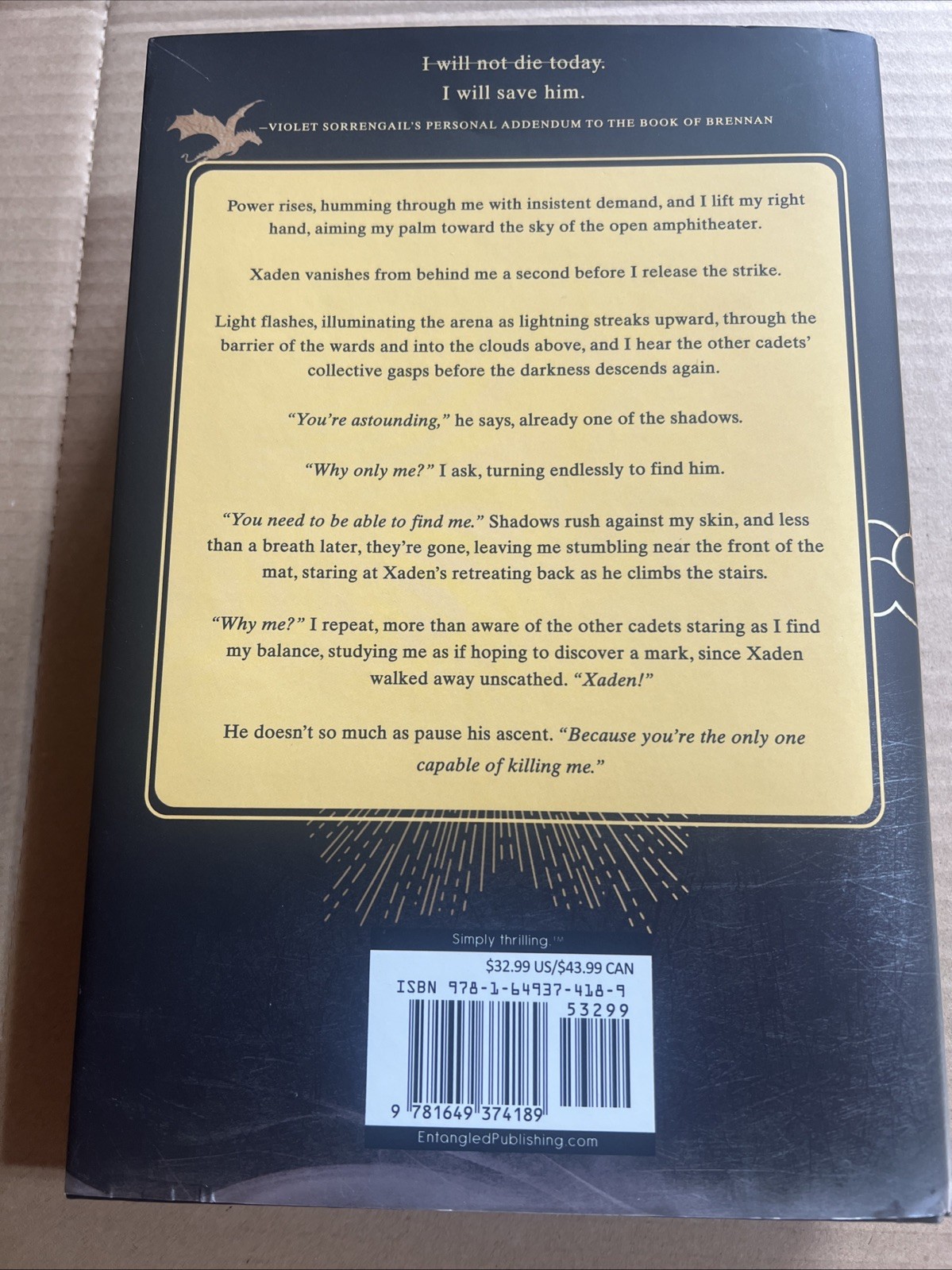 Onyx Storm (Wing and Claw Collection) by Rebecca Yarros (2025, Hardcover)