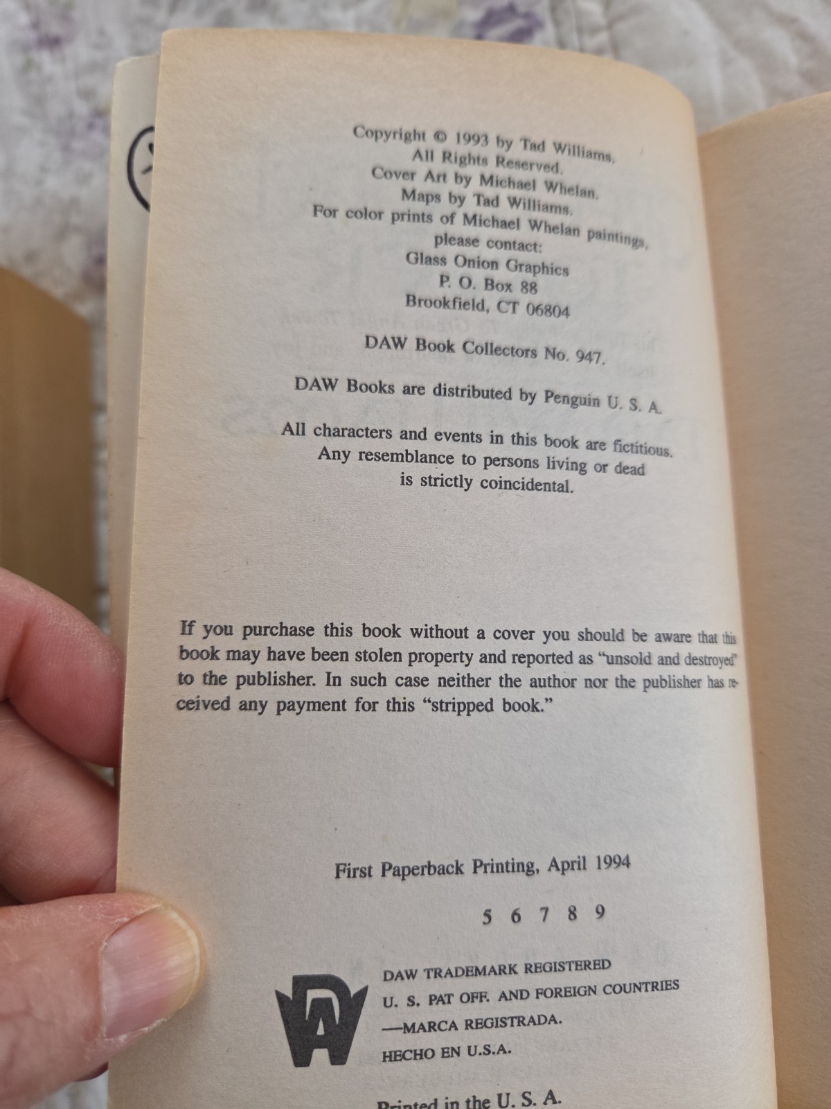Tad Williams : To Green Angel Tower And The Dragonbone Chair PB