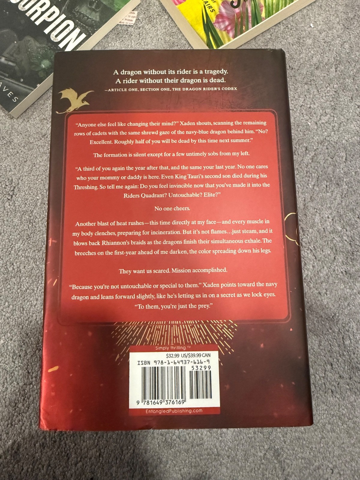 Fourth Wing Exclusive Holiday Edition Black Sprayed Edges Hardback