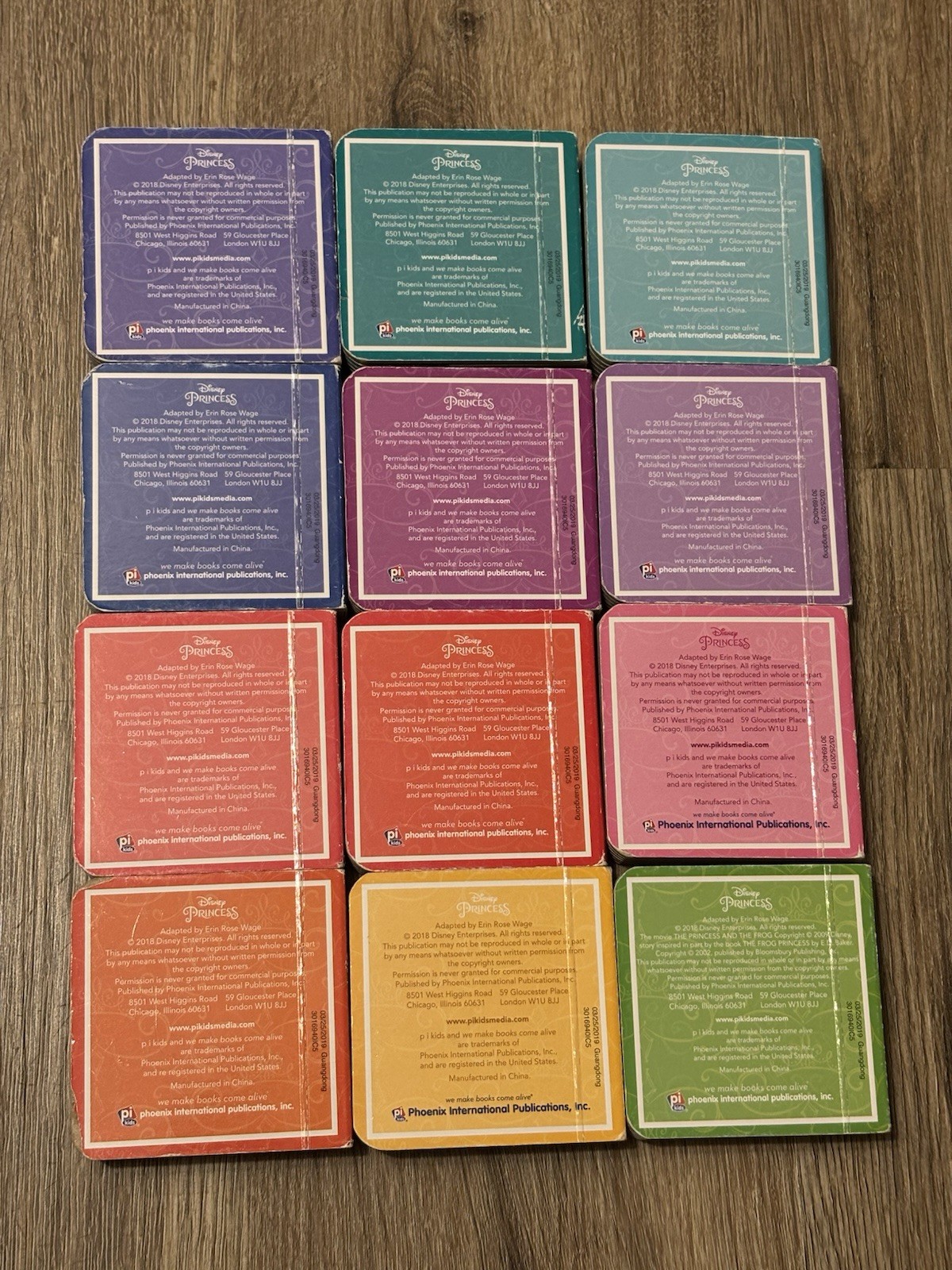 Disney Princess 3” Mini Board Books Set Of 12 – Good Used Condition 2018