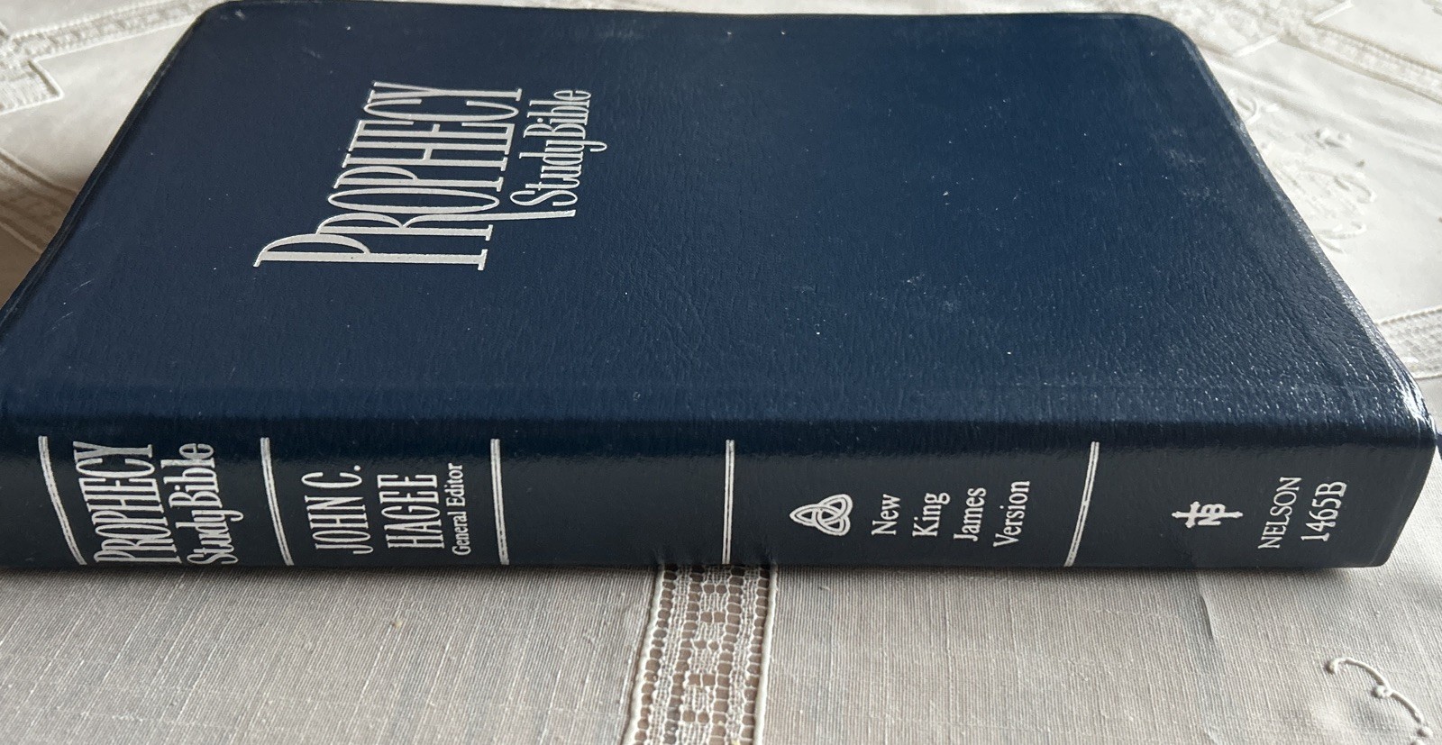Prophecy Study Bible -John Hagee -NKJV -1997 Blue Bonded Leather