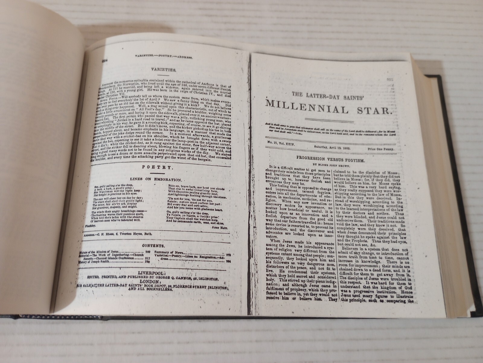 The Latter-day Saints Millennial Star Vol 24 1862 Bound Facsimile Reprint