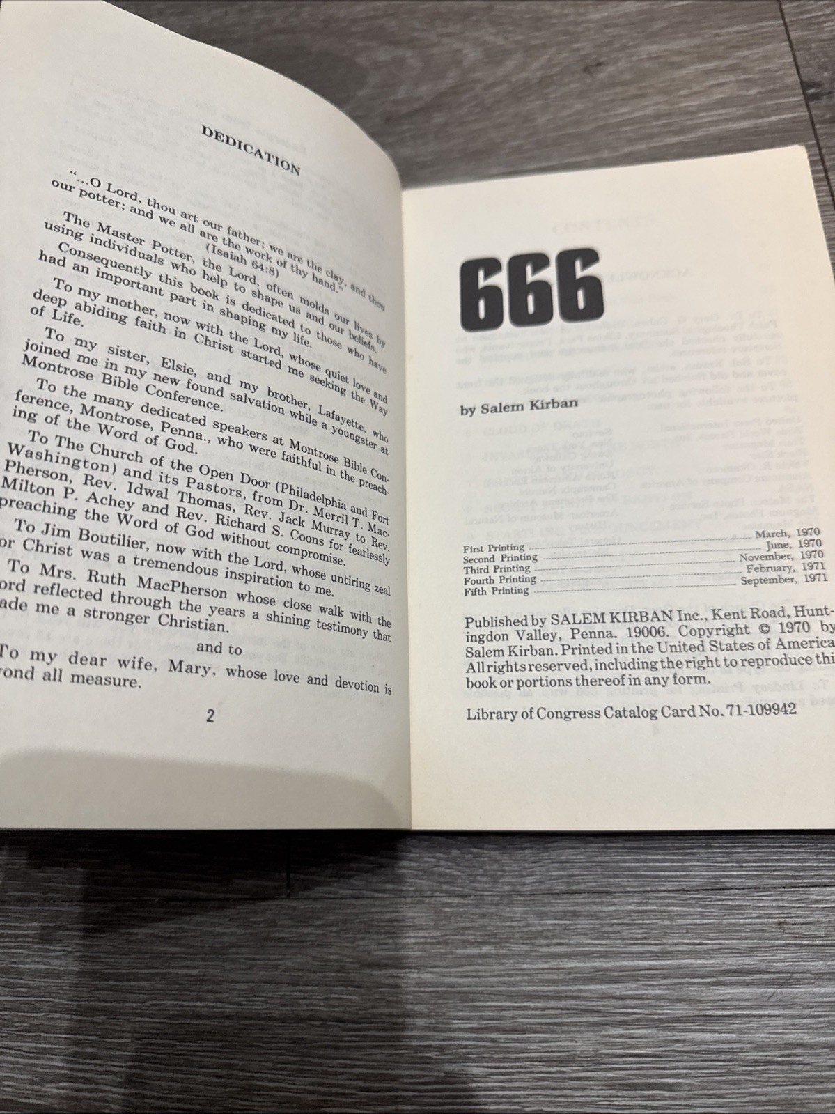 666 Salem Kirban 1970 The Tribulation Period 5th Print Antichrist Religion PB