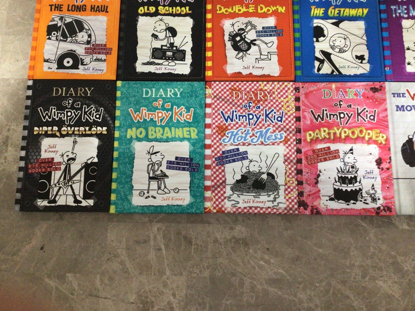 Complete Set Of 24 Diary Of A Wimpy Kid 1-20 & 4 Extra HC Jeff Kinney Books