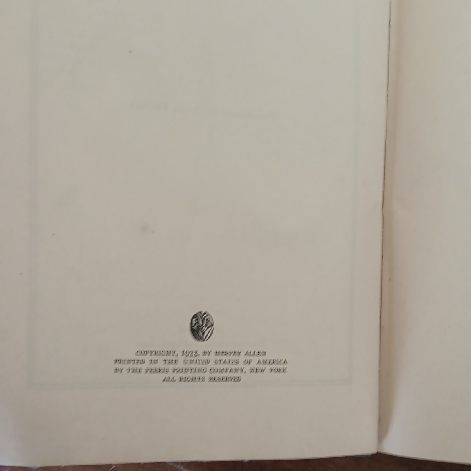 Anthony Adverse Hervey Allen (Hardcover, 1933) Farrar Rinehart