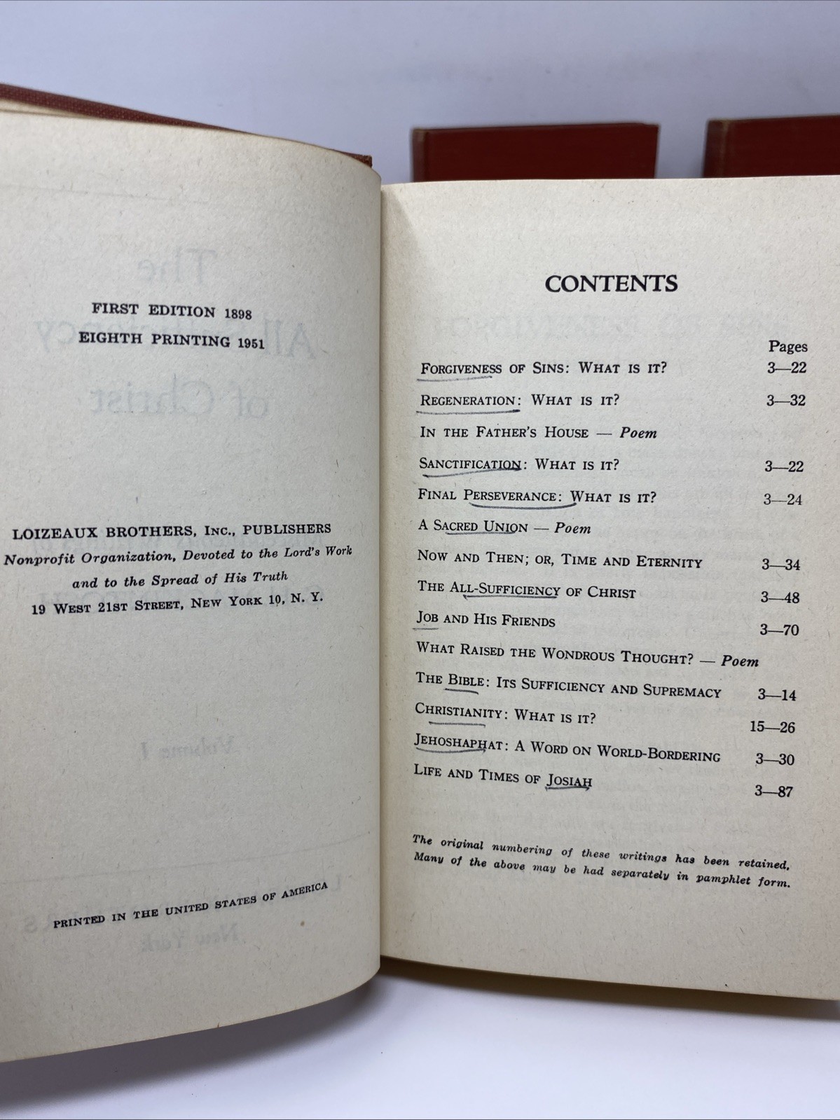 Miscellaneous Writings C. H. Mackintosh Vol 1–6 Loizeaux Bros. HC 1951 8th Print