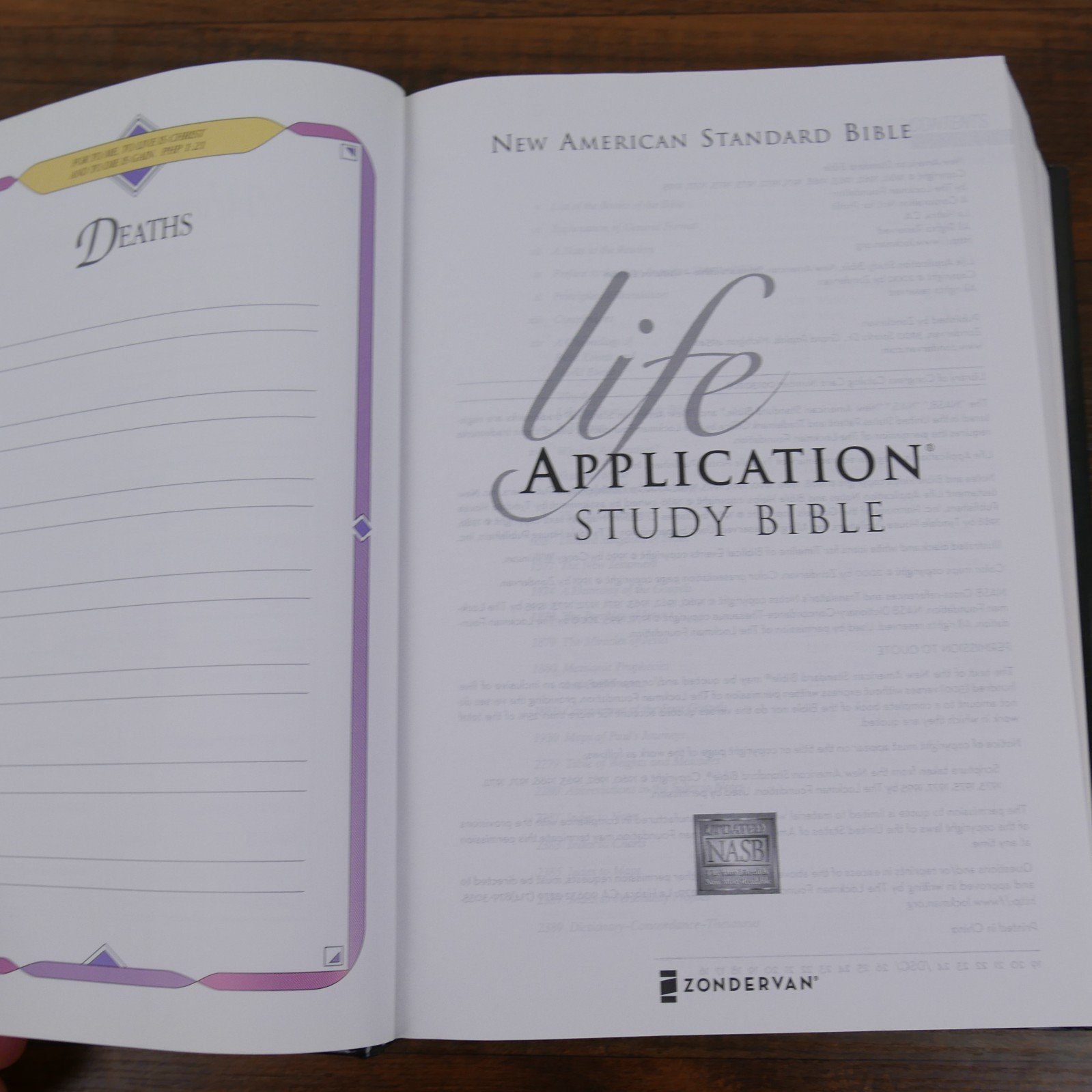 Life Application Study Bible, NASB – Hardcover By Beers, Ronald A.