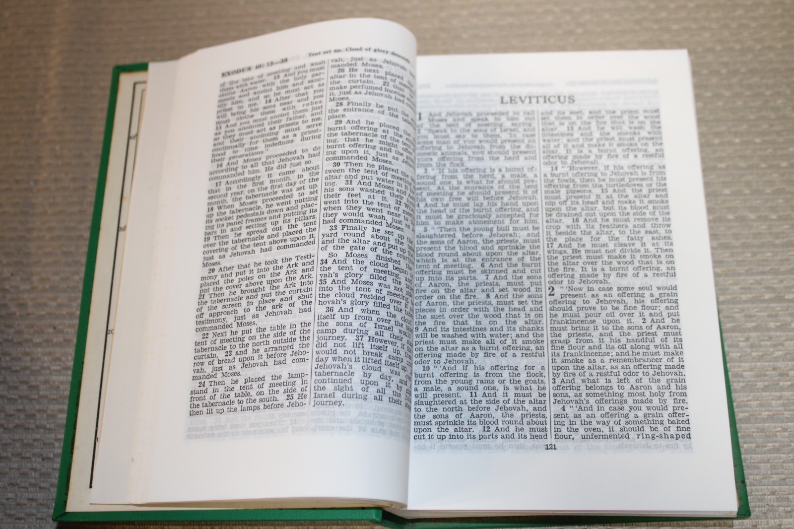 1961 New World Translation Holy Scriptures Hardcover Watchtower Green Bible