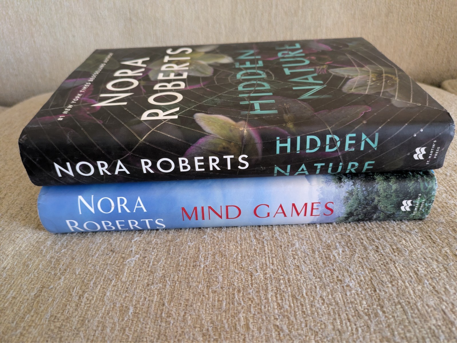 Mind Games & Hidden Nature | Nora Roberts | 2 Hardcover Book Lot | 1st Editions