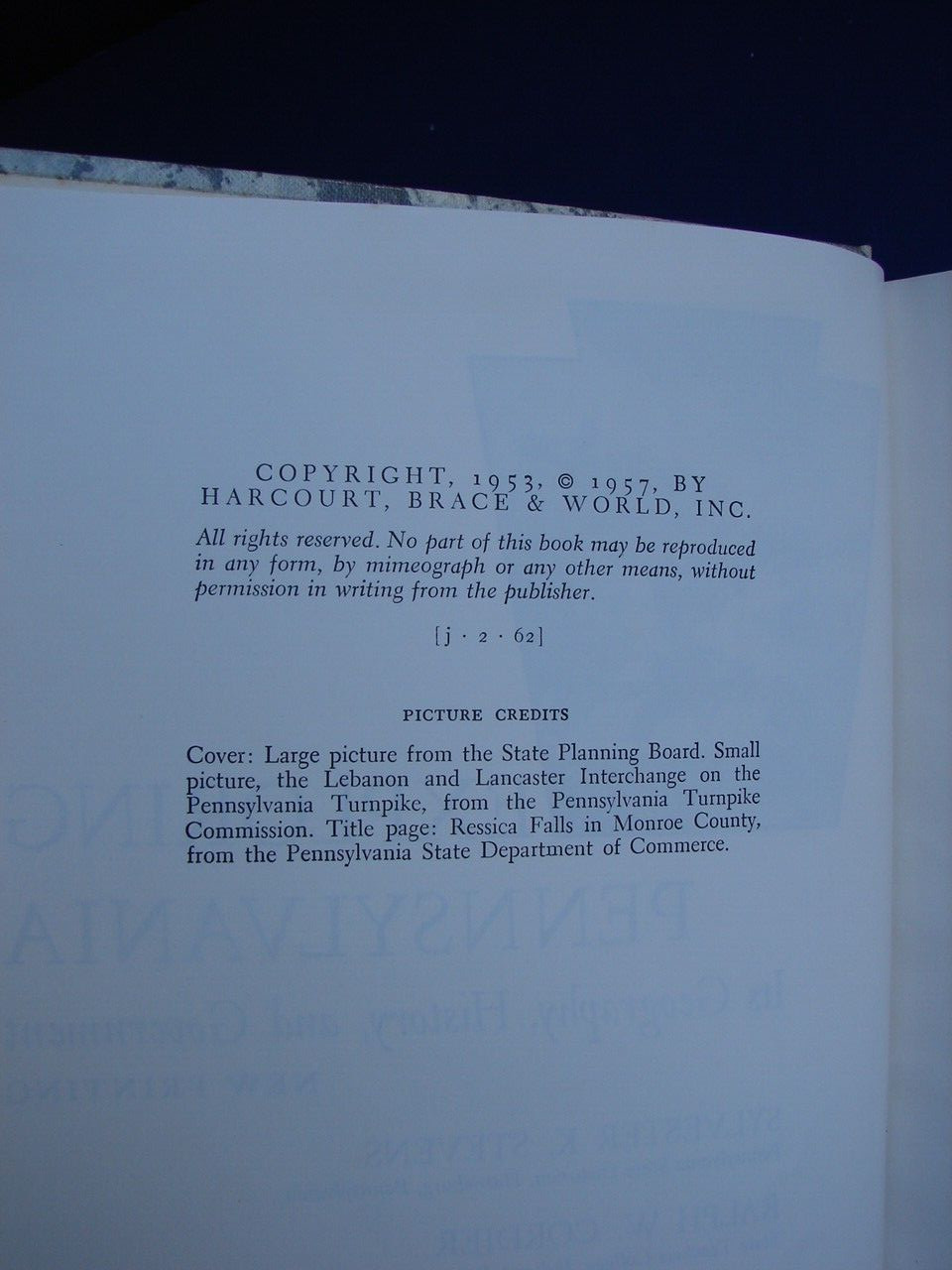 EXPLORING PENNSYLVANIA: 1957 HC Harcourt Brace & World 624 Pages Steven Cordier