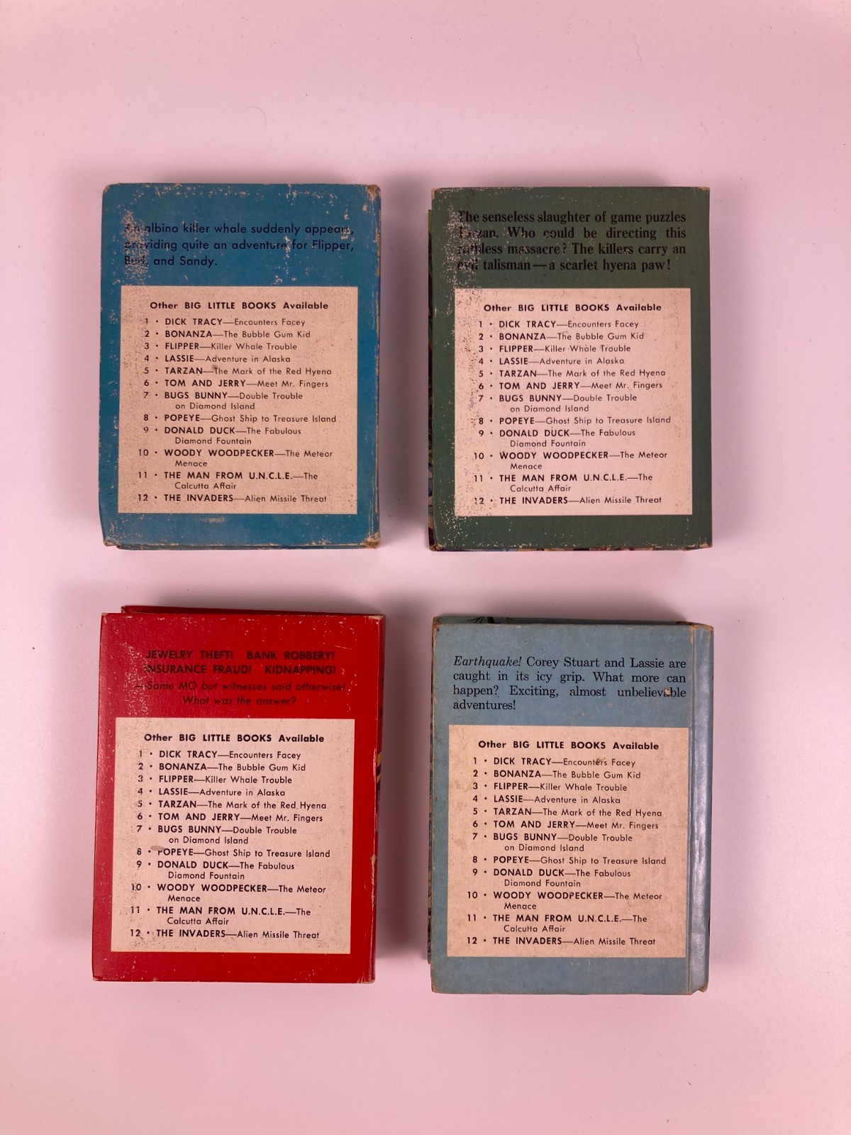 Big Little Book BLB Vintage 4 Book Lot Whitman Publishing 1967