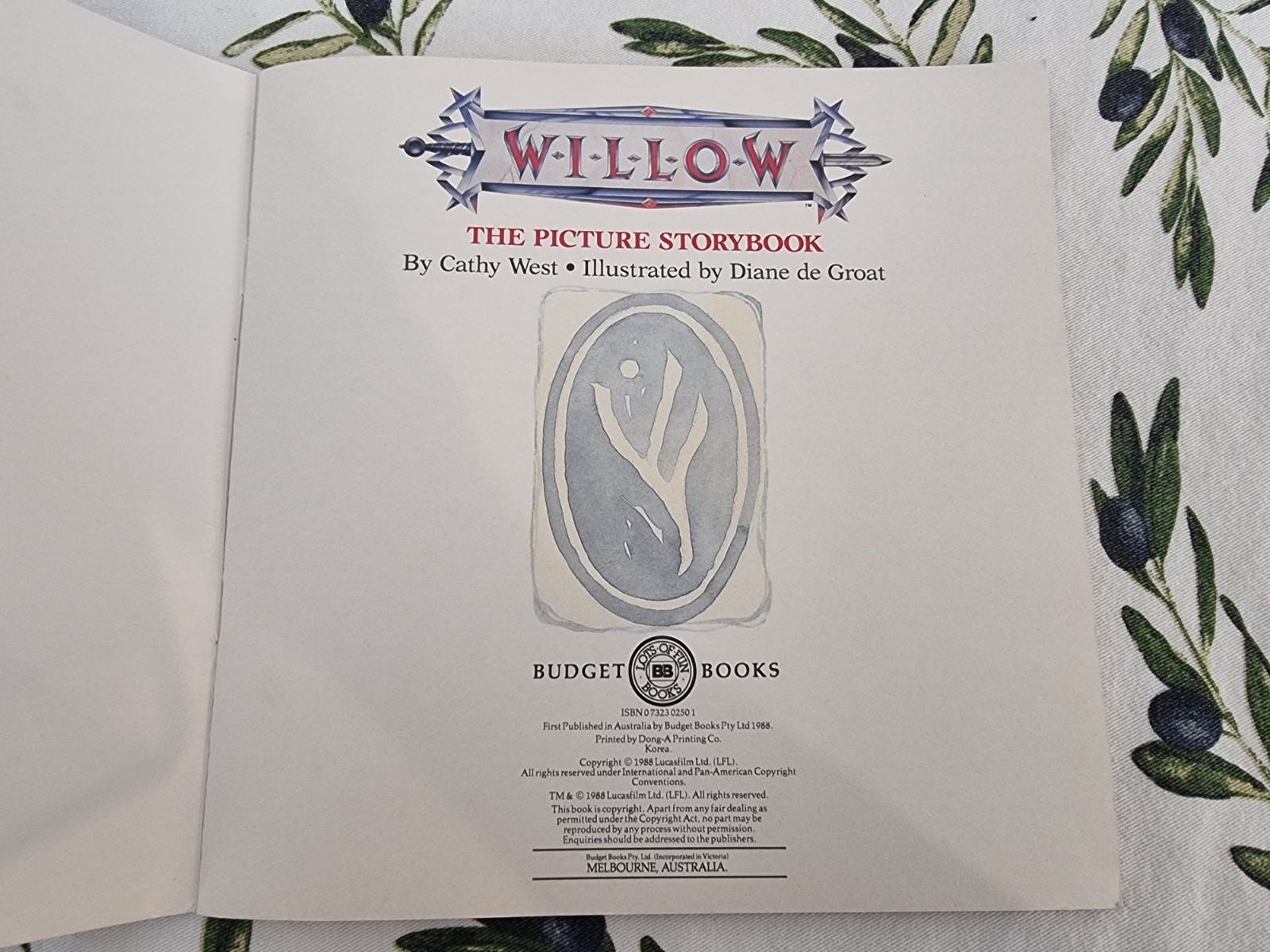 Willow The Picture Storybook Vintage 1988 Lucasfilm Book Cathy West Storytime PB