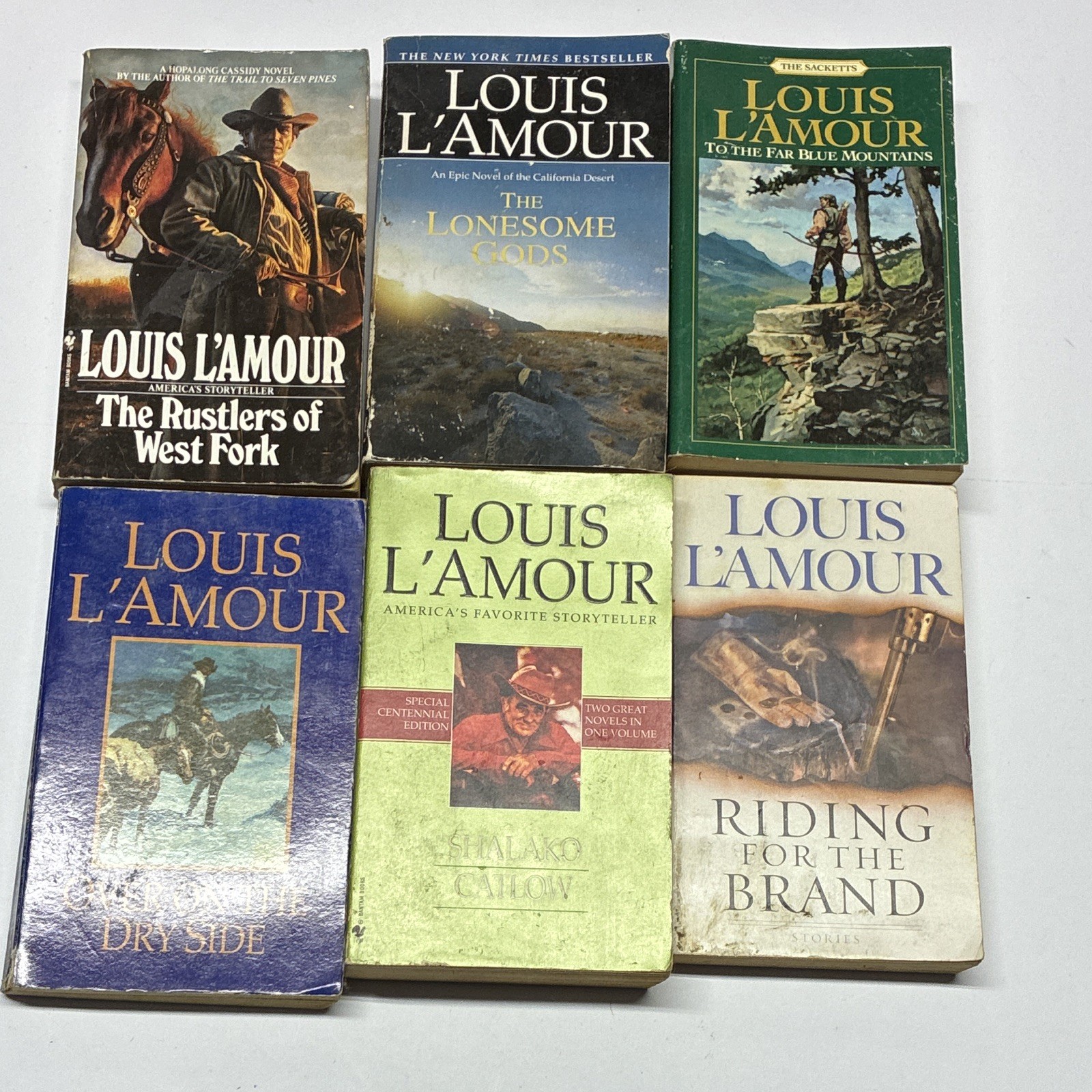 Louis L’Amour Lot of 18 Paperback Western Novels The Sacketts Bantam Books