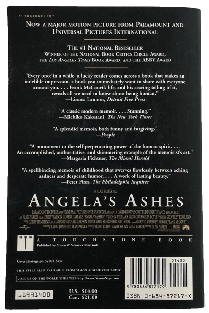 Angela’s Ashes & ‚Tis by Frank McCourt Memoirs Biography Ireland Irish Americans