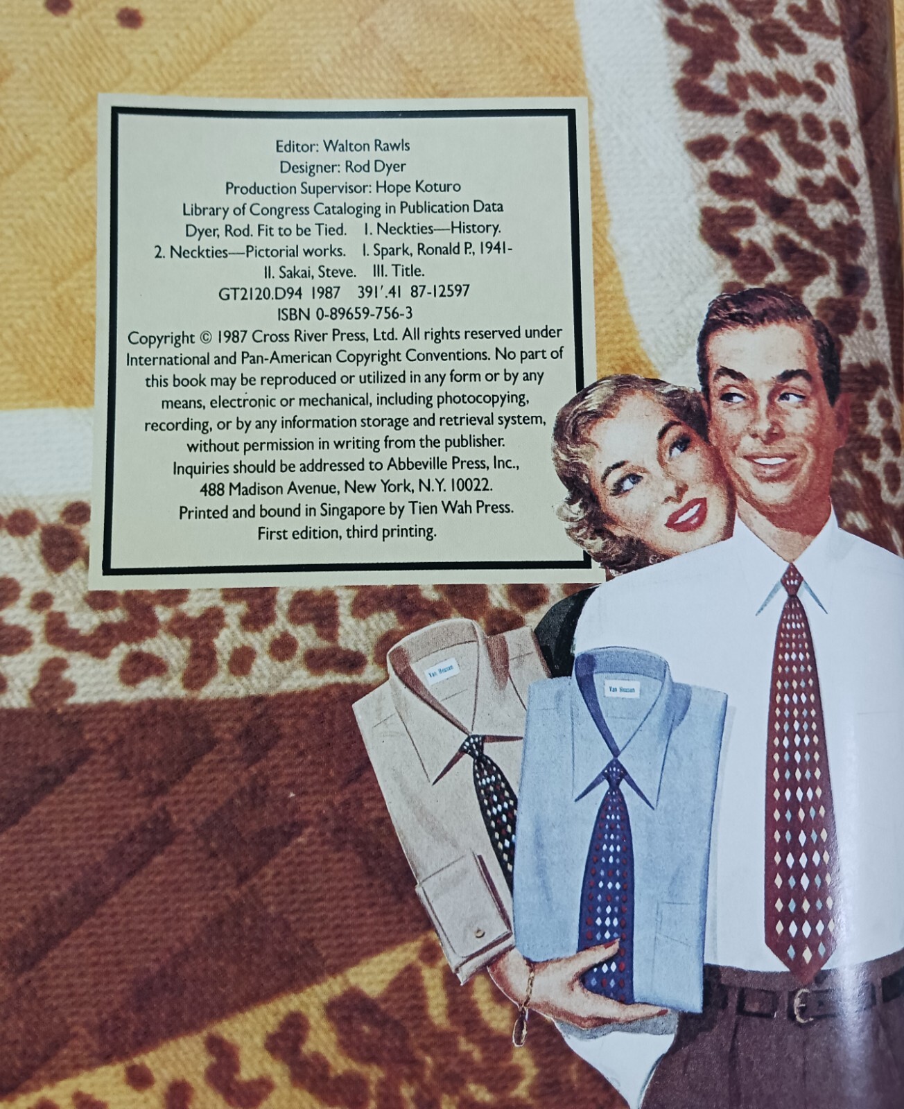 FIT TO BE TIED Vintage Ties of the 1940s and Early ’50s NICE Hardcover Book 1987