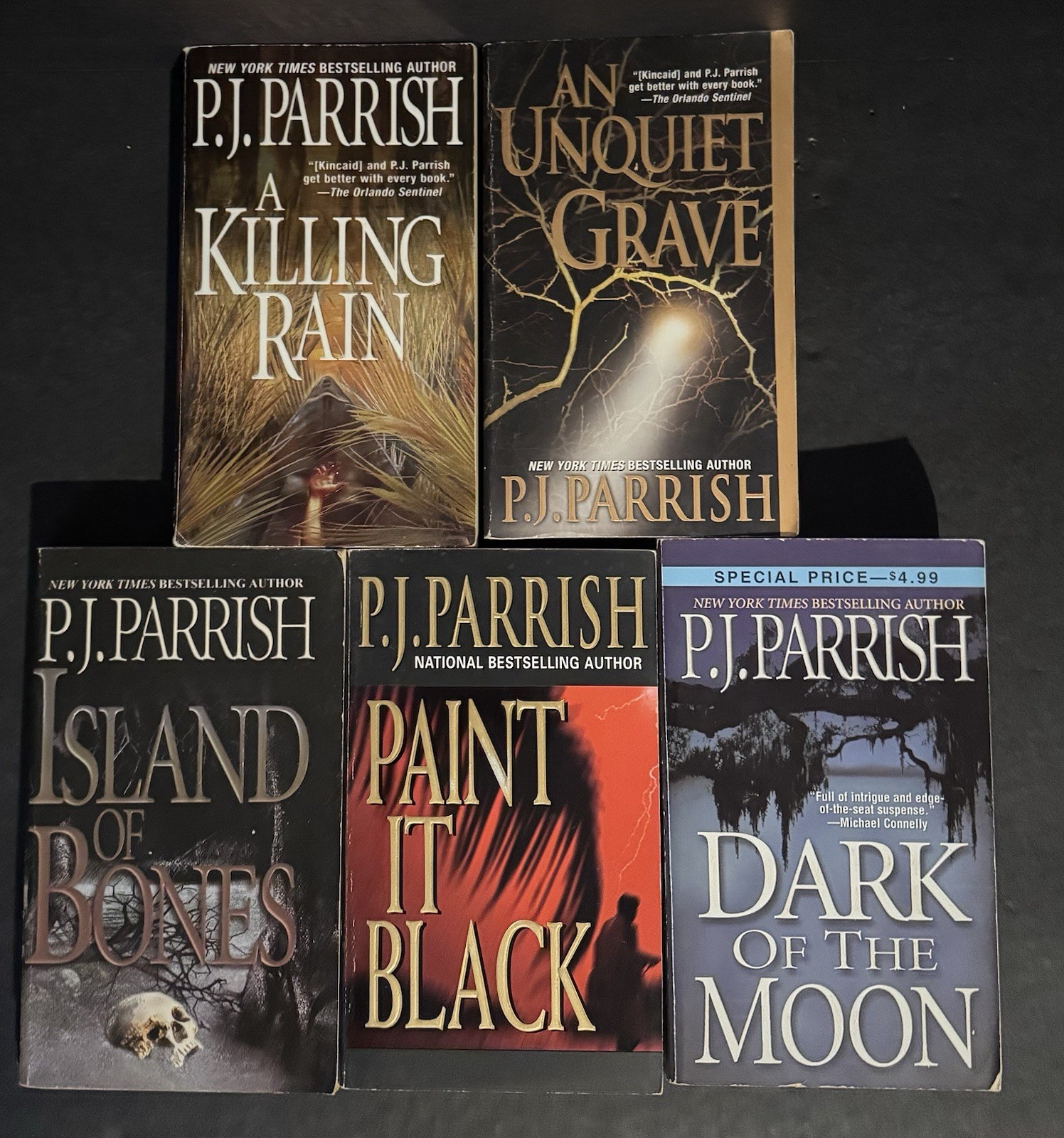 5 P.J. Parrish Books- Titles listed