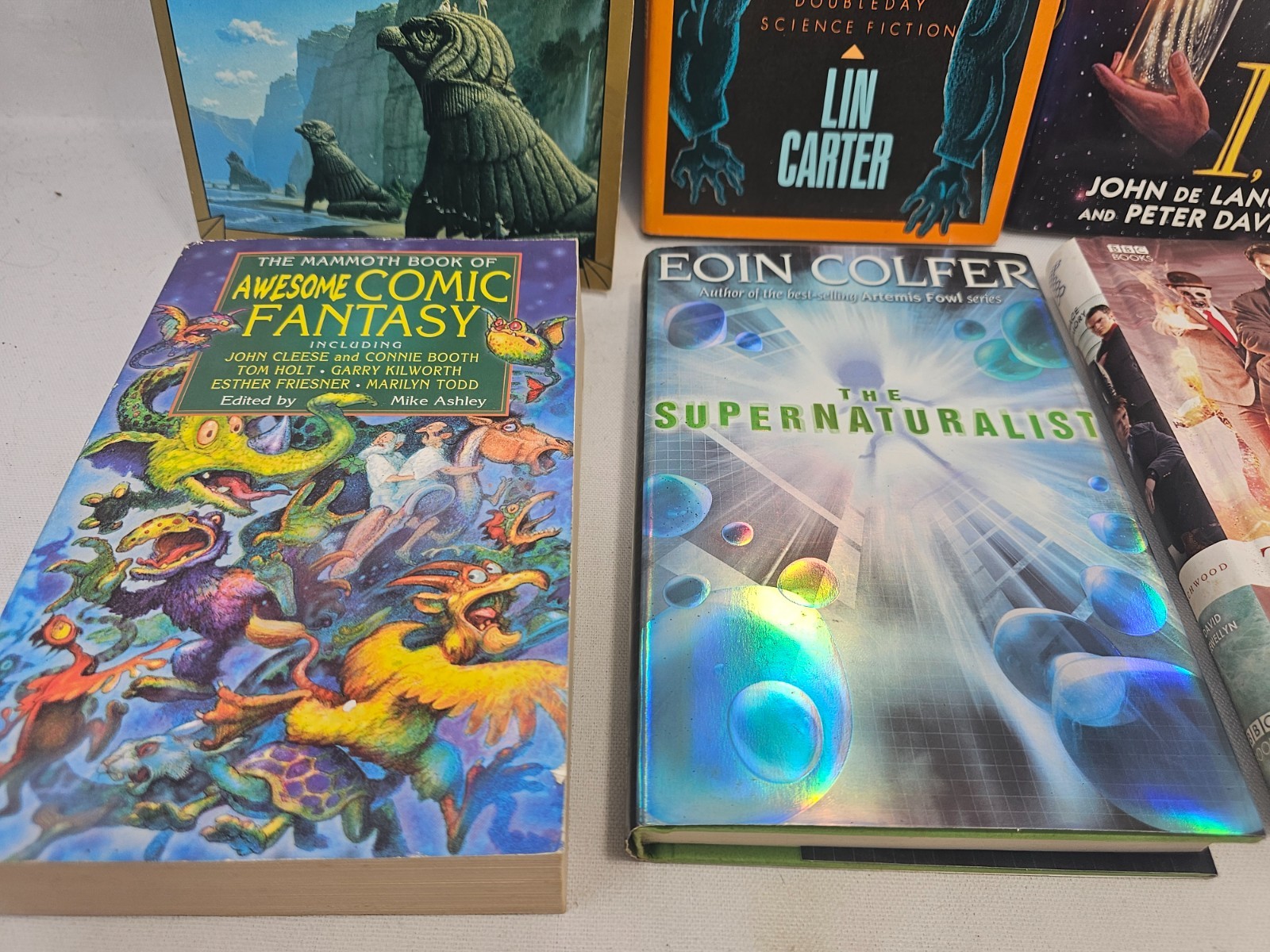 Sci-Fi Fantasy Hardcover Book Lot 6x Lin Carter Horror Wears Blue Star Trek IQ