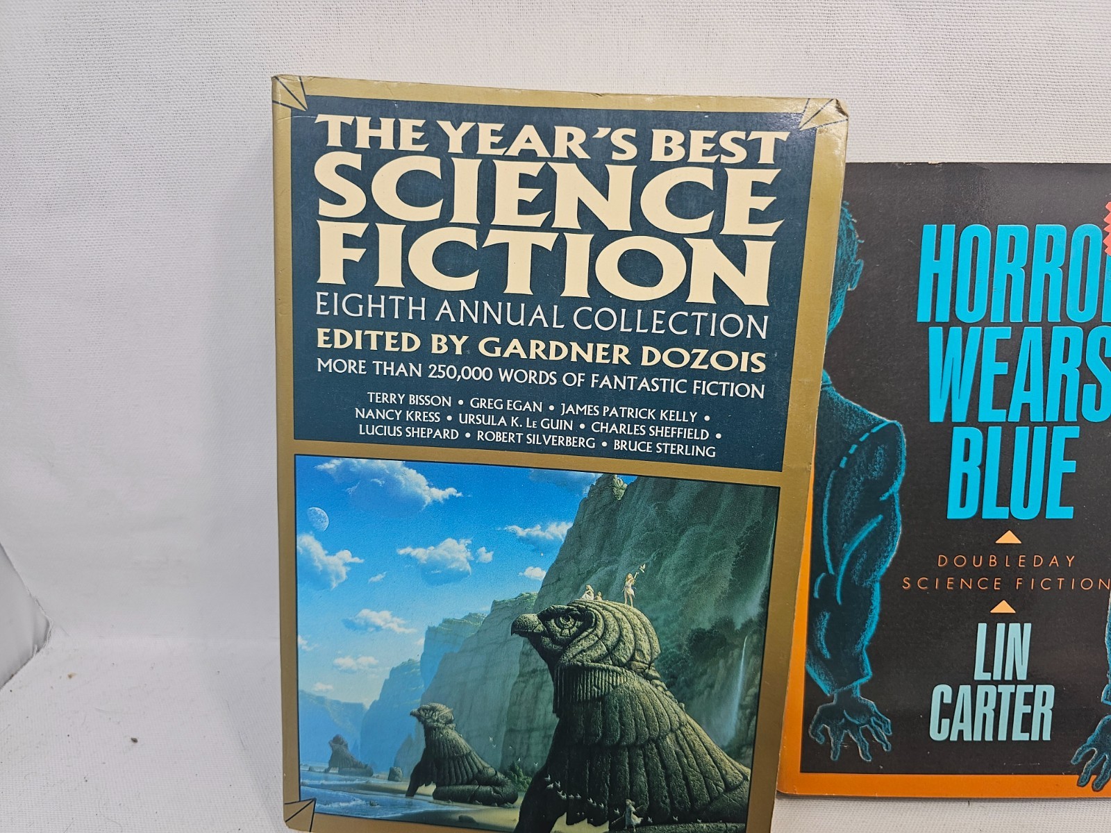 Sci-Fi Fantasy Hardcover Book Lot 6x Lin Carter Horror Wears Blue Star Trek IQ