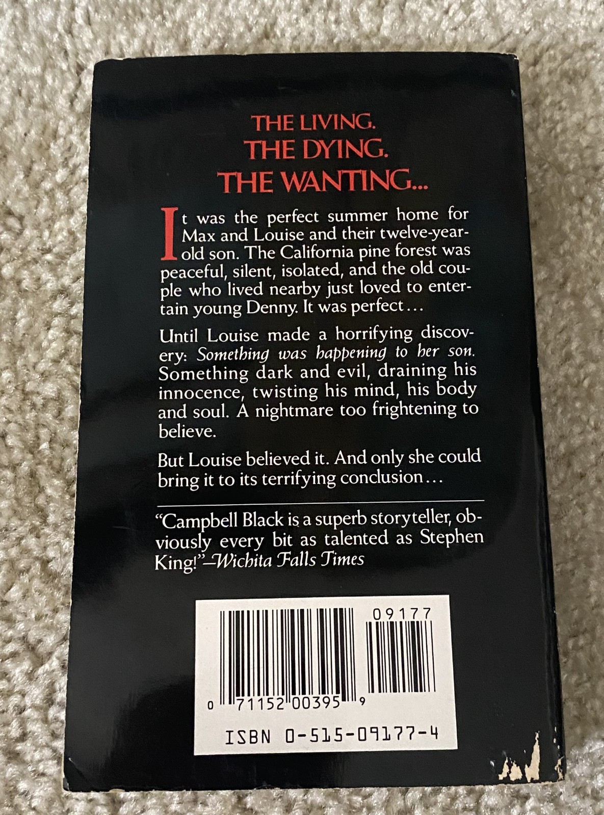 Vintage The Wanting Book Campbell Black Paperbacks From Hell PB First Edition