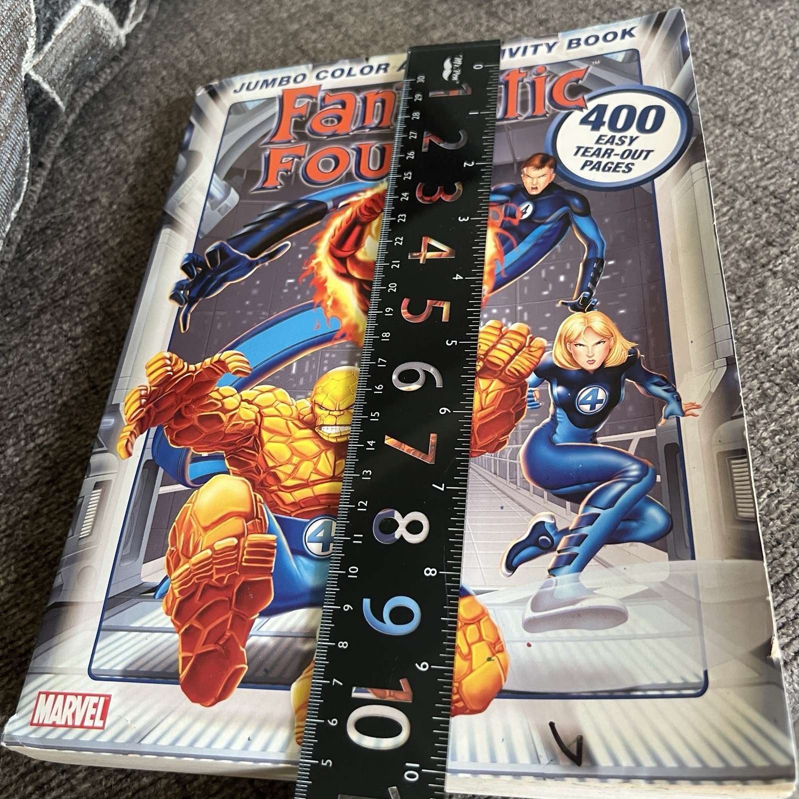 Jumbo Coloring Book Marvel Fantastic Four 2005 400 Pages Activity VTG