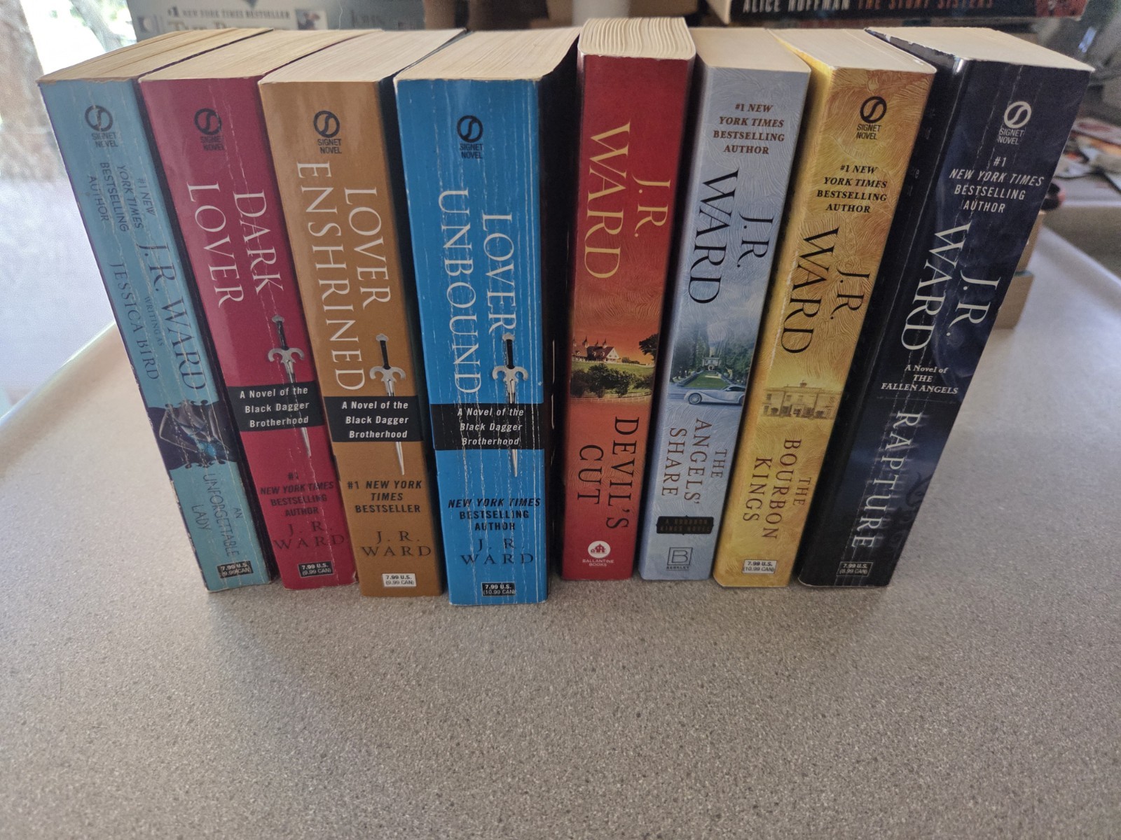 J. R. Ward Lot Of 8 Books. Paperback. Paranormal Romance